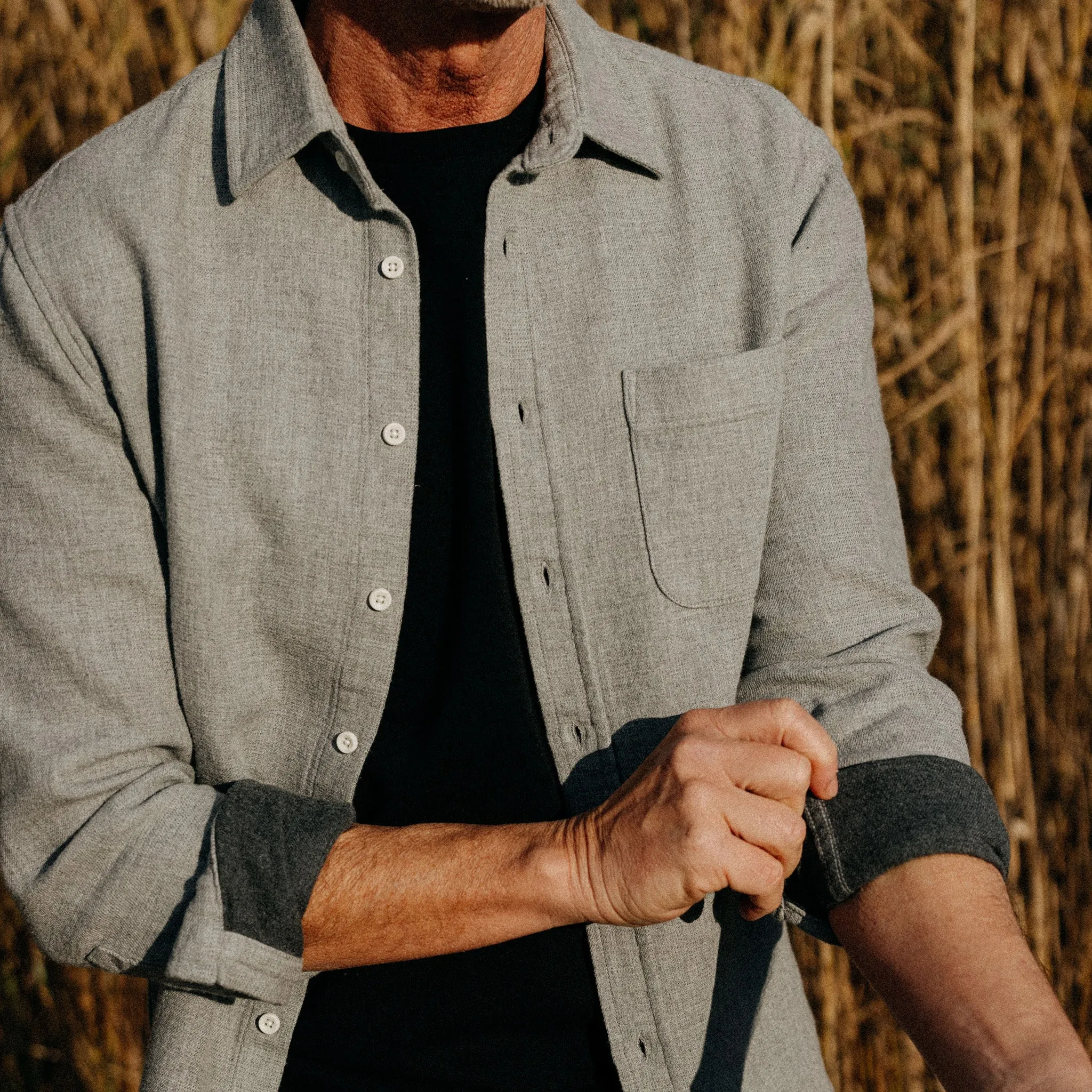 The California in Ash Heather Double Cloth sold by Taylor Stitch product image thumbnail 3