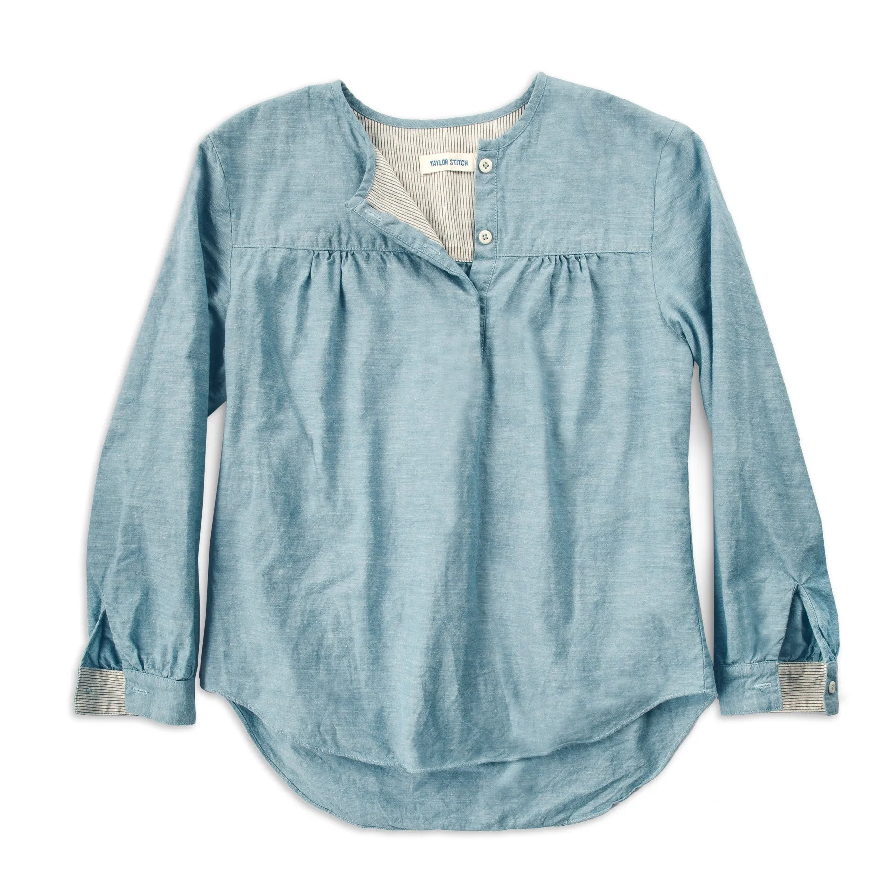 The Parker in Chambray sold by Taylor Stitch