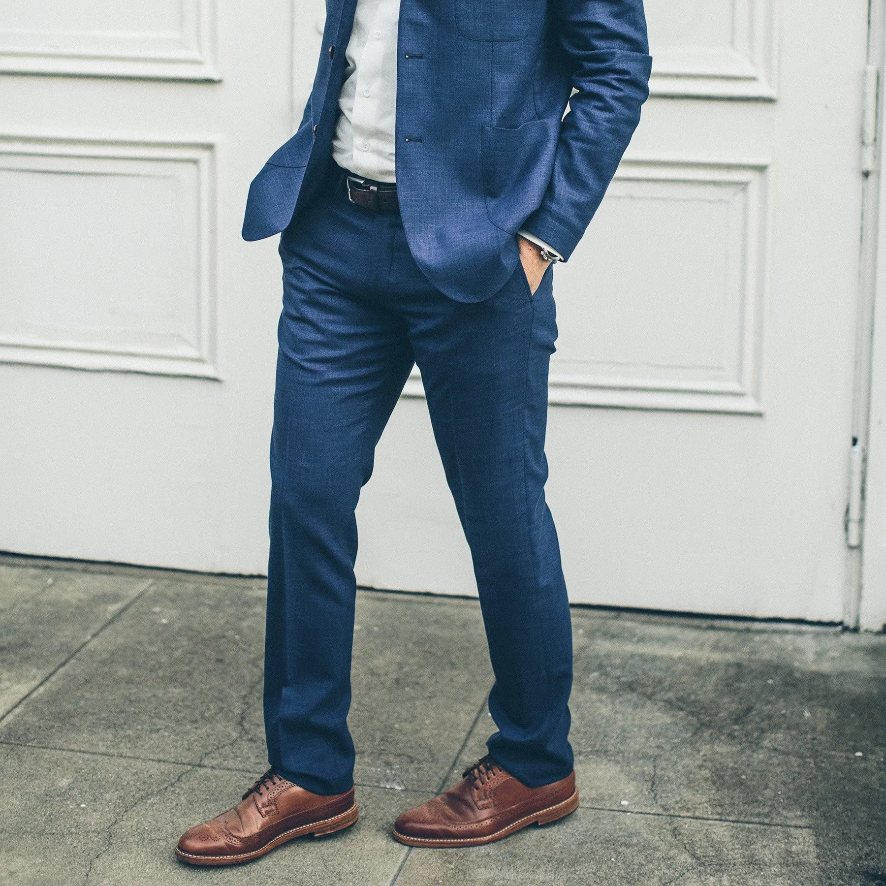 The Telegraph Trouser in Cobalt sold by Taylor Stitch product image thumbnail 2