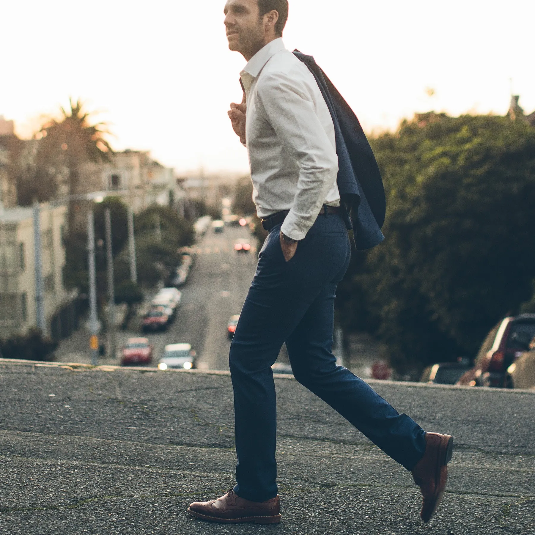 The Telegraph Trouser in Cobalt sold by Taylor Stitch product image thumbnail 5