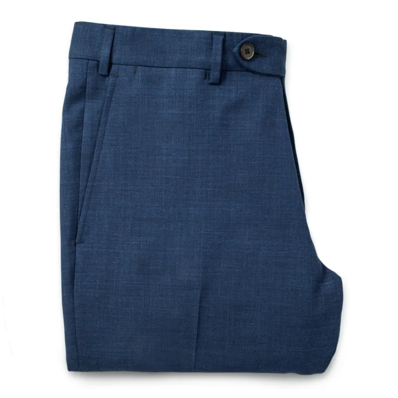 The Telegraph Trouser in Cobalt sold by Taylor Stitch