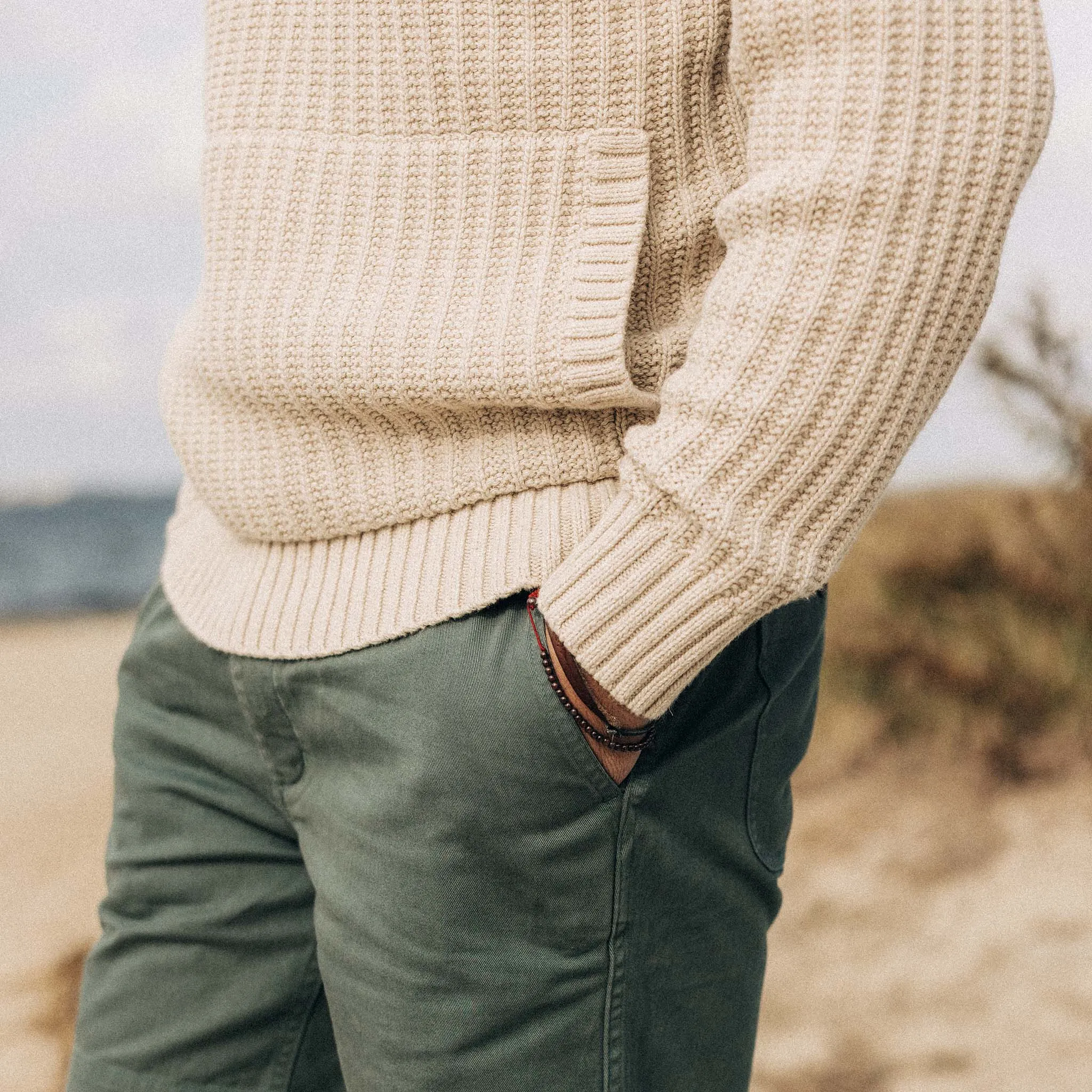 The Bryan Pullover Sweater in Flax Melange sold by Taylor Stitch product image thumbnail 4