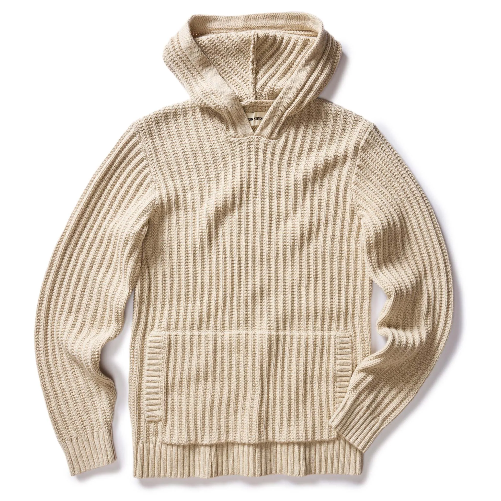 The Bryan Pullover Sweater in Flax Melange sold by Taylor Stitch