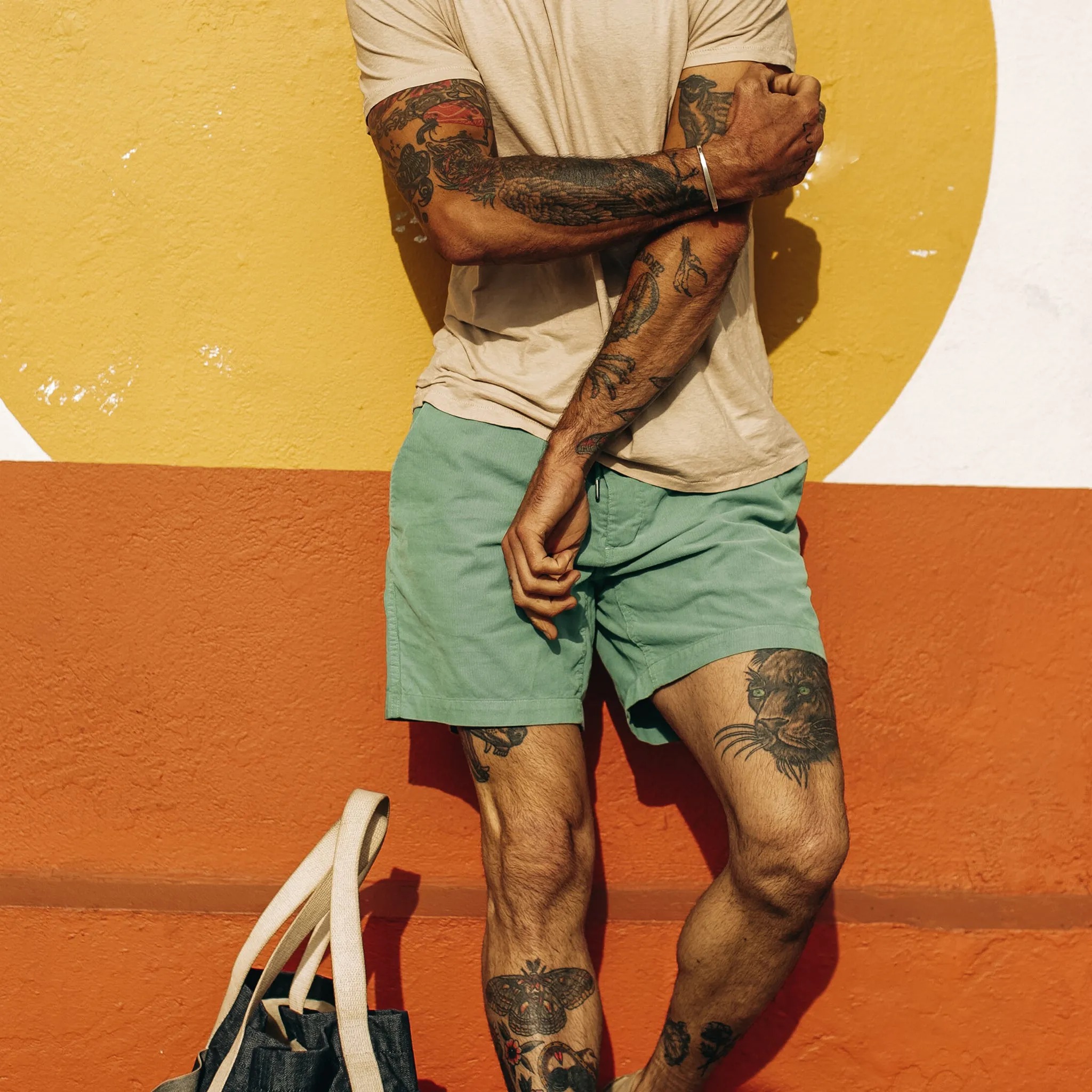 The Apres Short in Ocean Pinwale sold by Taylor Stitch product image thumbnail 5