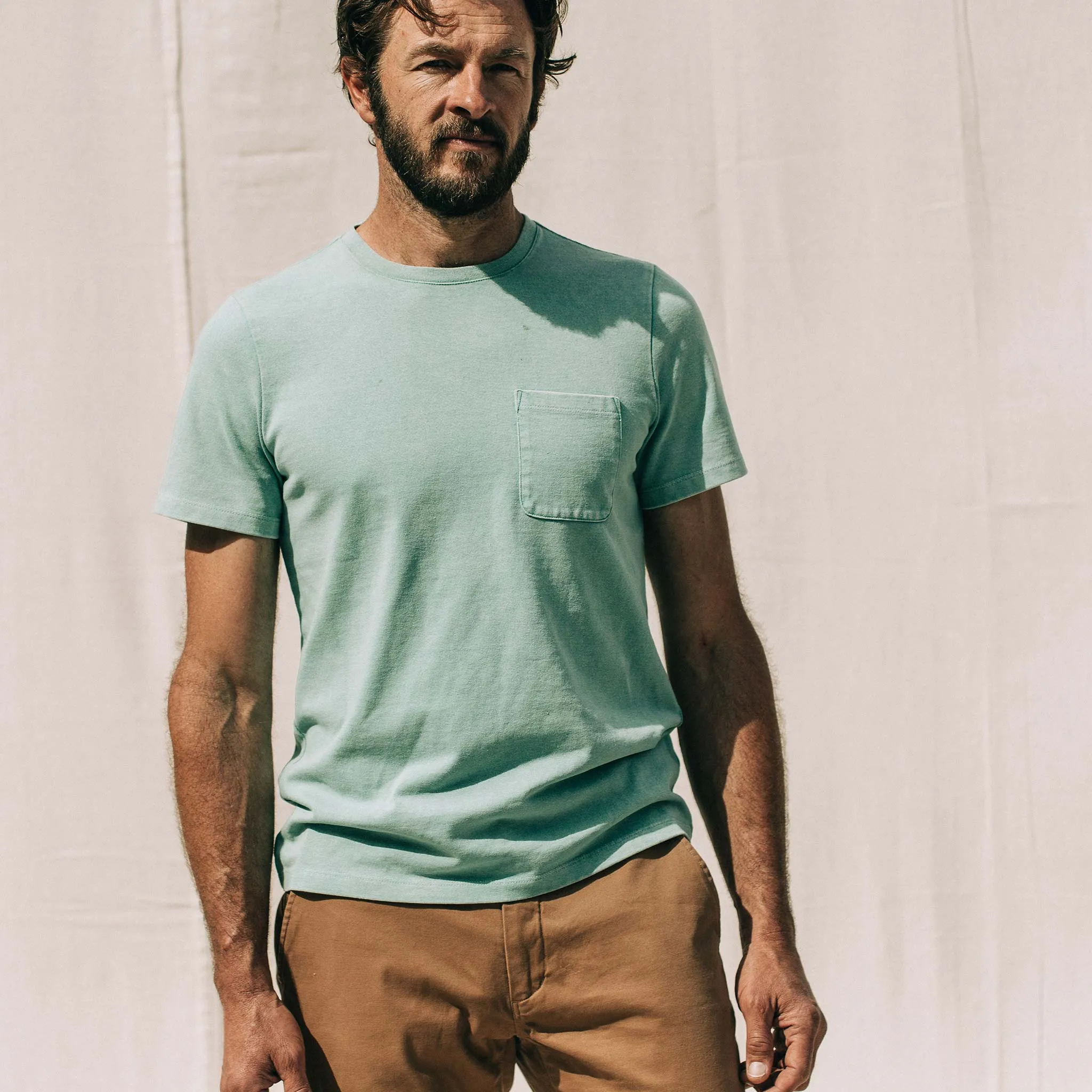 The Heavy Bag Tee in Dusty Teal sold by Taylor Stitch product image thumbnail 2
