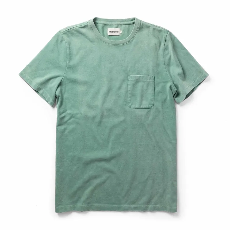 The Heavy Bag Tee in Dusty Teal sold by Taylor Stitch