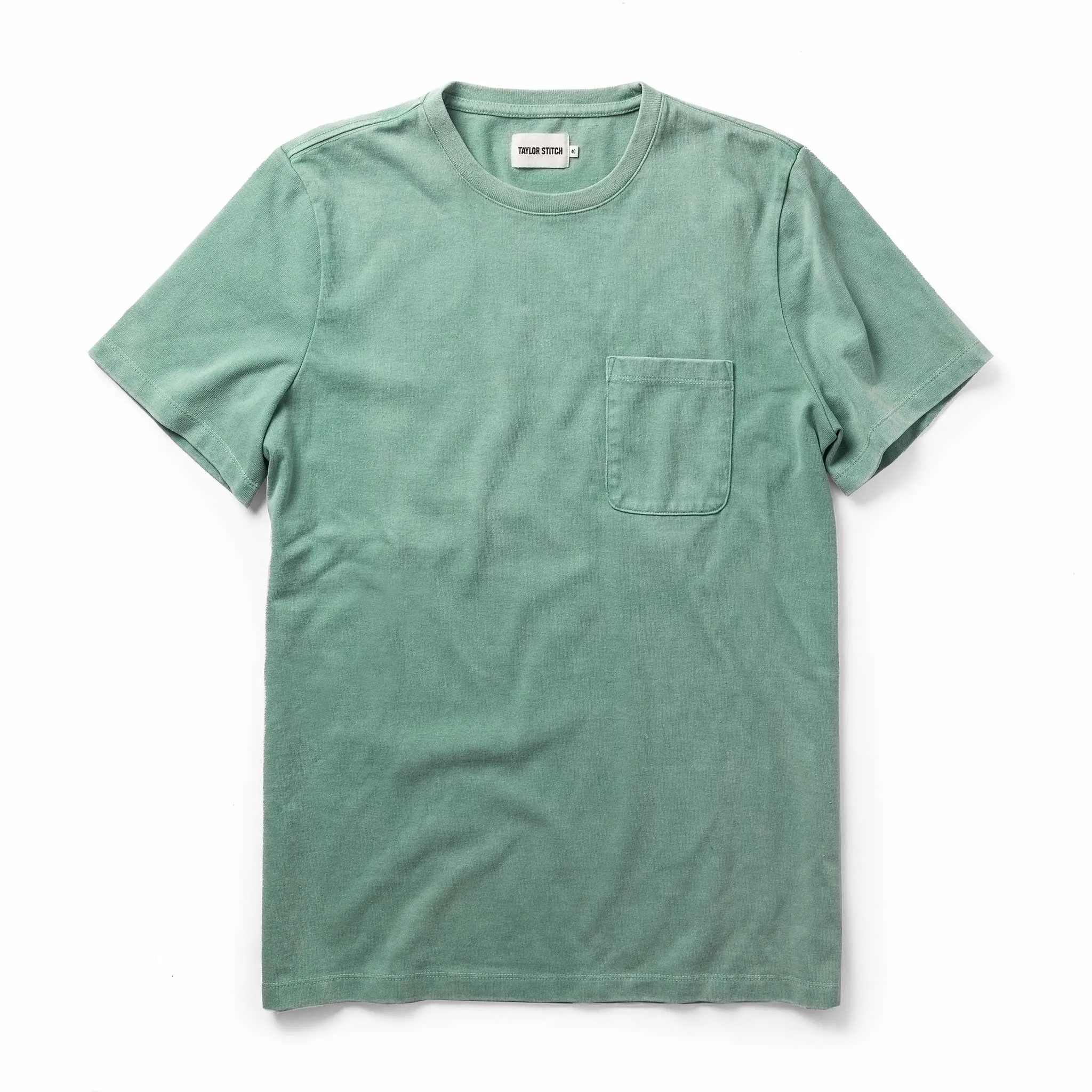 The Heavy Bag Tee in Dusty Teal sold by Taylor Stitch