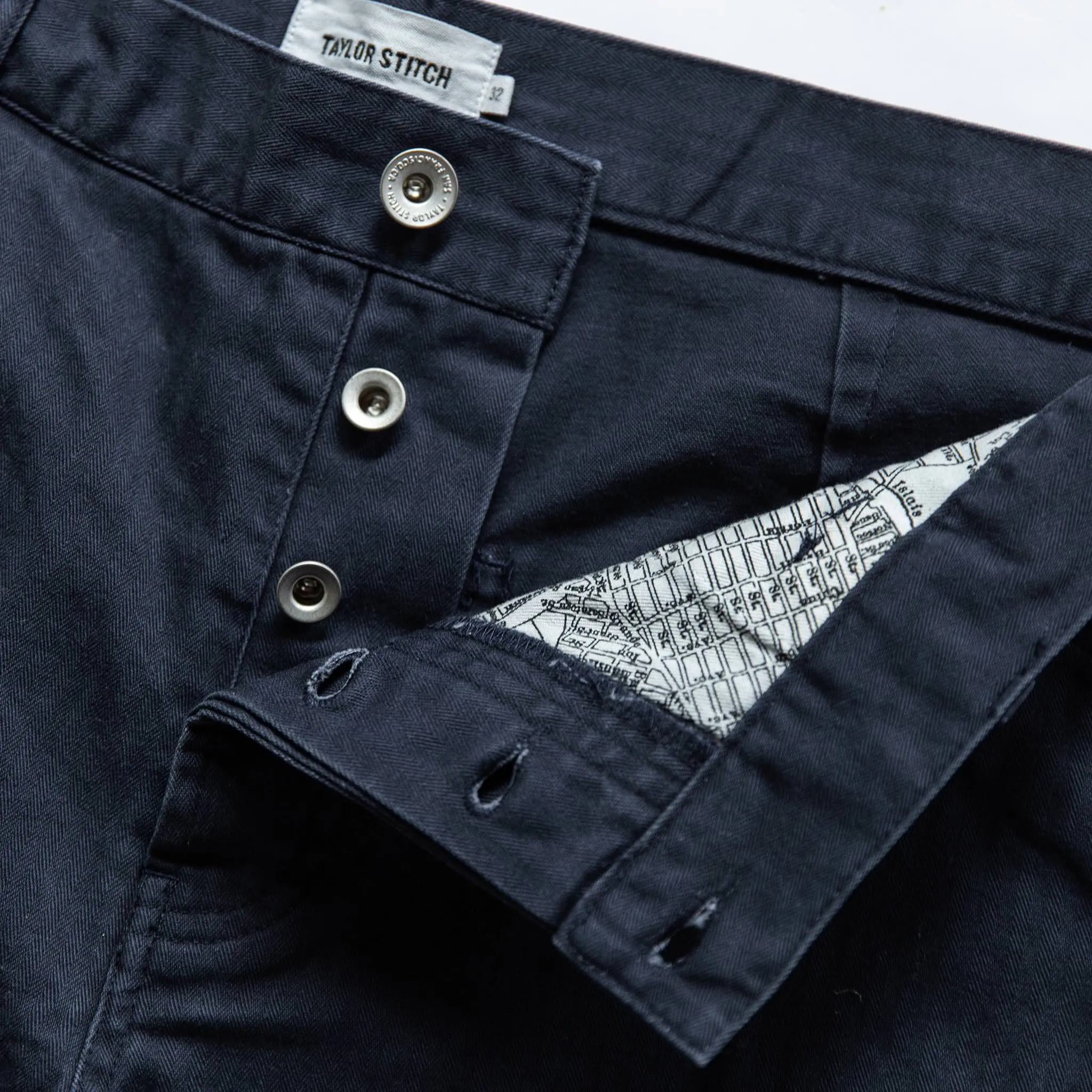 The Camp Short in Navy Herringbone sold by Taylor Stitch product image thumbnail 5