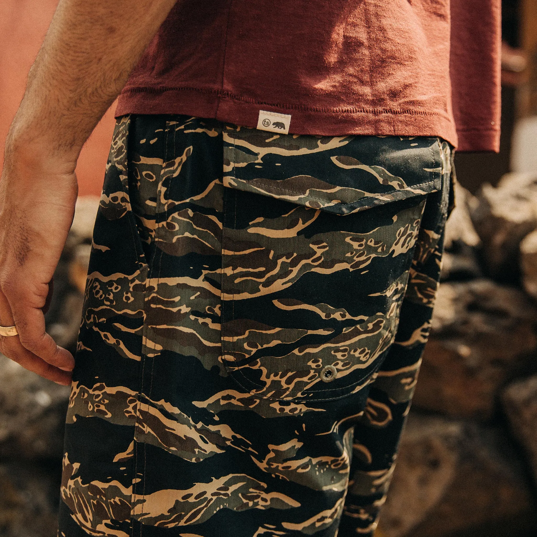 The Adventure Short in Tiger Camo sold by Taylor Stitch product image thumbnail 3