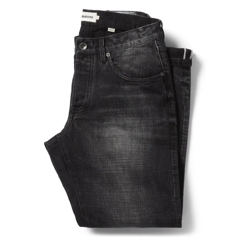 The Democratic Jean in Black 3-Month Wash Selvage sold by Taylor Stitch