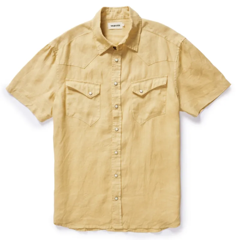 The Short Sleeve Western in Oak sold by Taylor Stitch