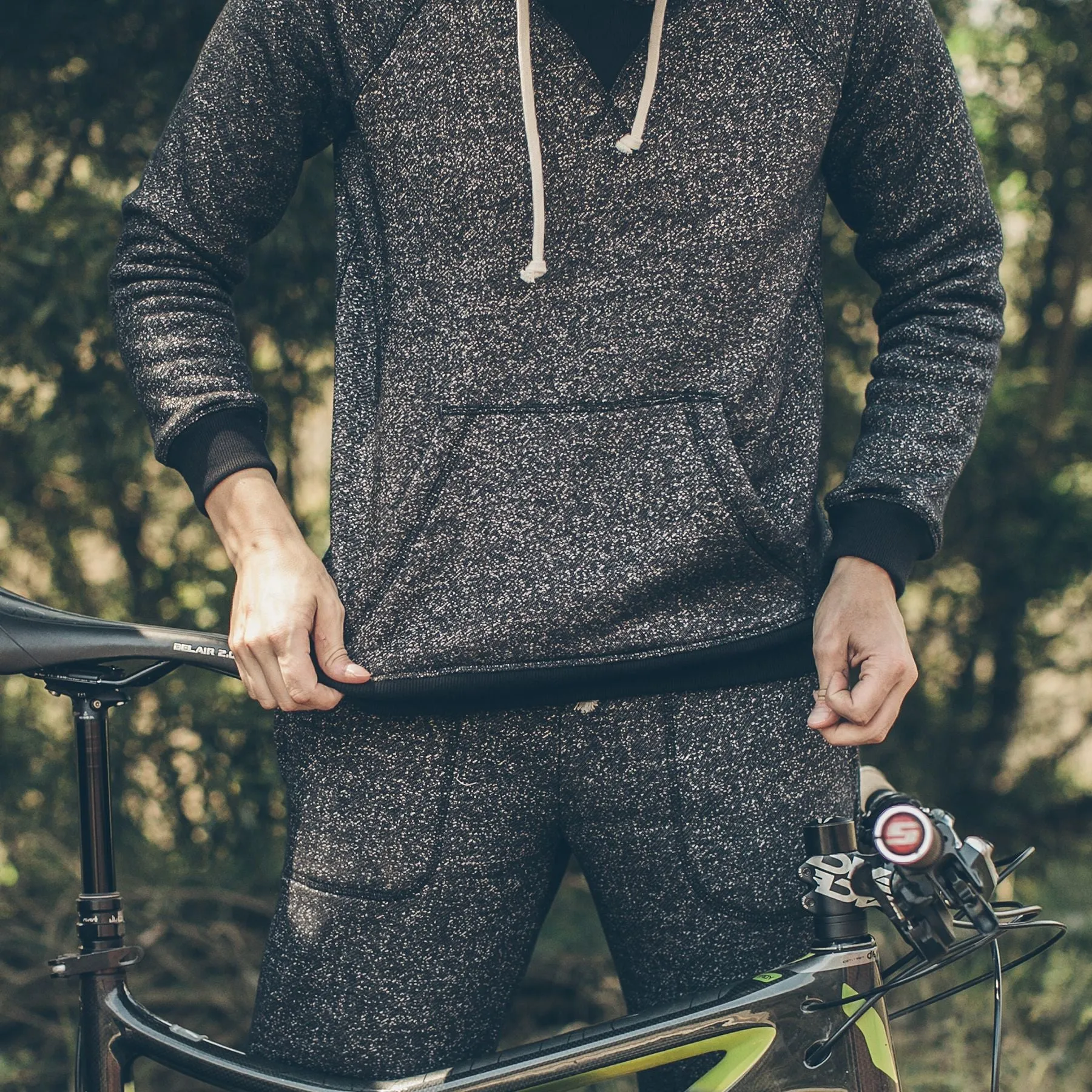 The Women's Apres Hoodie in Salt and Pepper Fleece sold by Taylor Stitch product image thumbnail 2