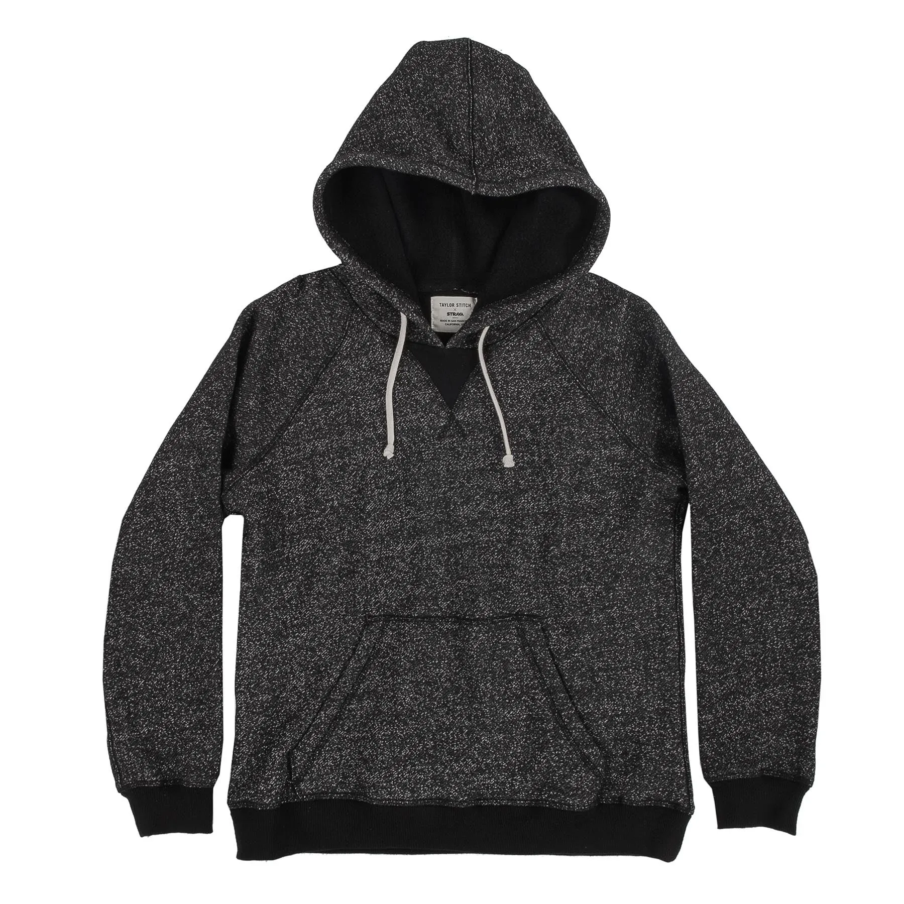 The Women's Apres Hoodie in Salt and Pepper Fleece sold by Taylor Stitch