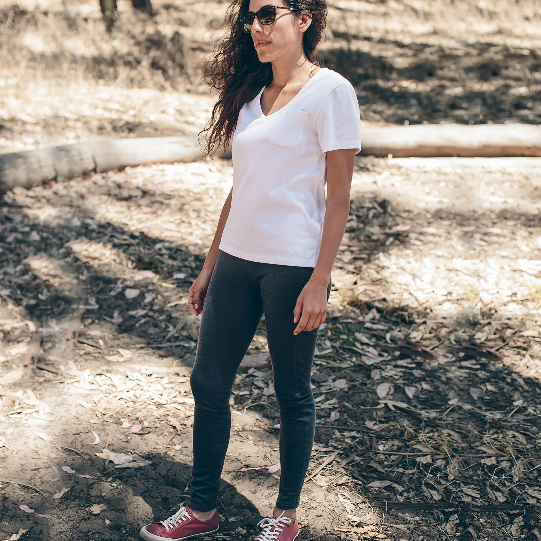 The Harper Legging in Indigo Melange Fleece sold by Taylor Stitch product image thumbnail 2