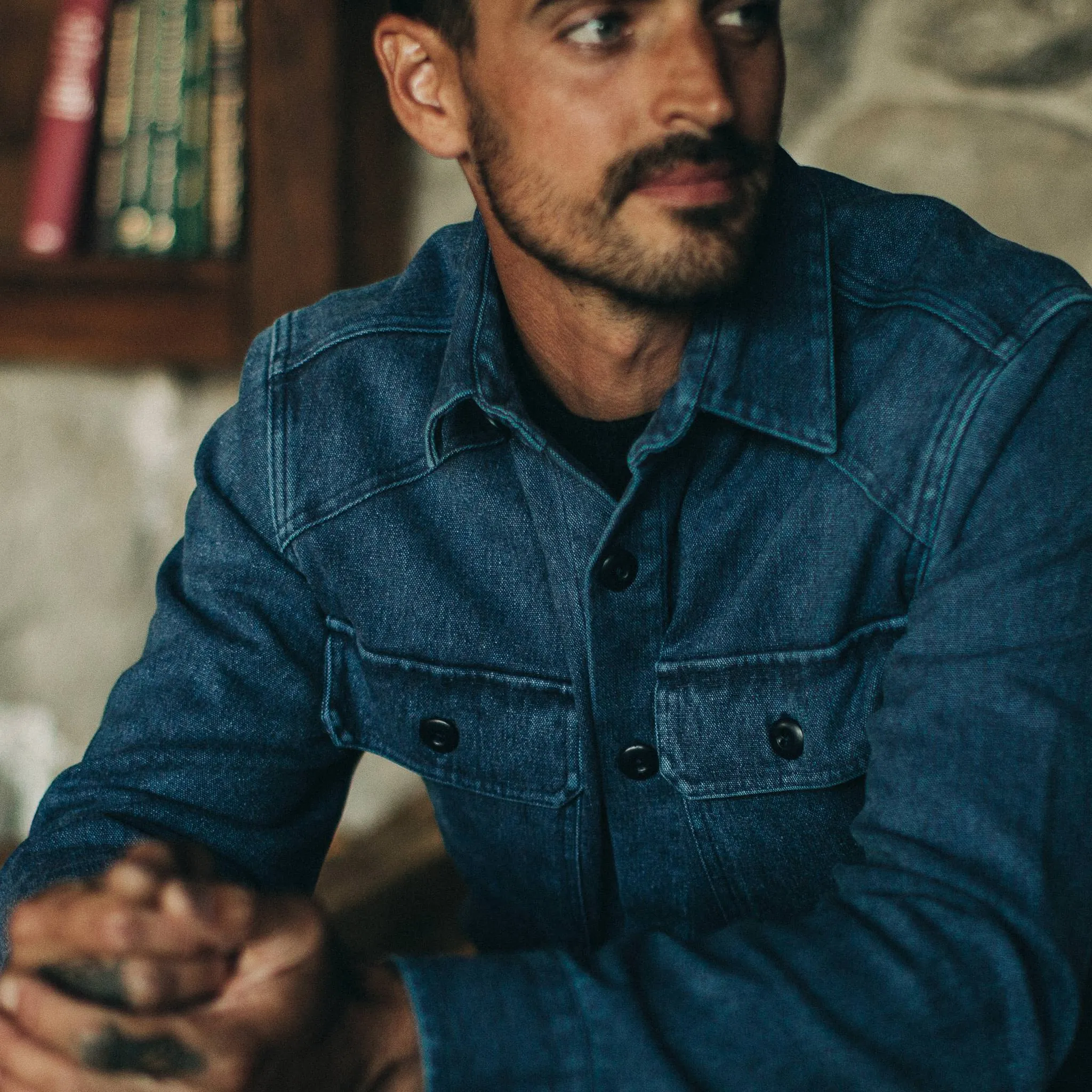 The Shop Shirt in Indigo Boss Duck sold by Taylor Stitch product image thumbnail 3