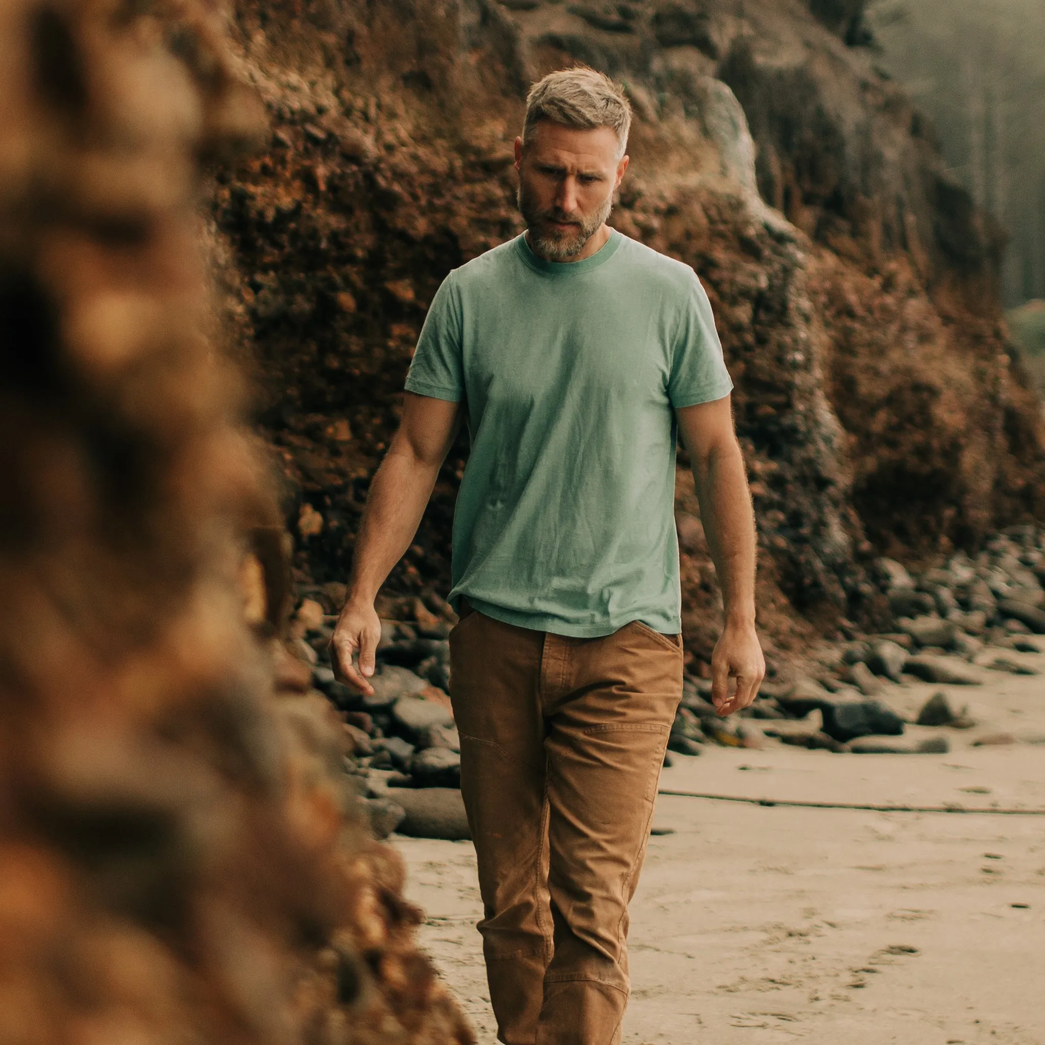 The Cotton Hemp Tee in Teal sold by Taylor Stitch product image thumbnail 3