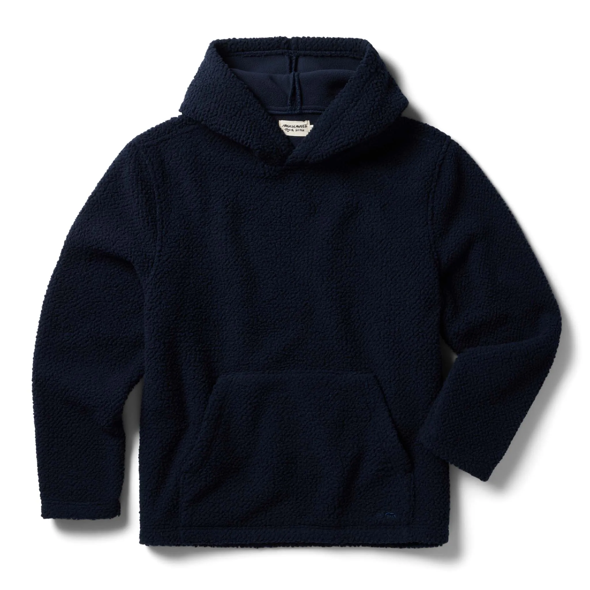 The Nomad Hoodie in Navy Sherpa sold by Taylor Stitch