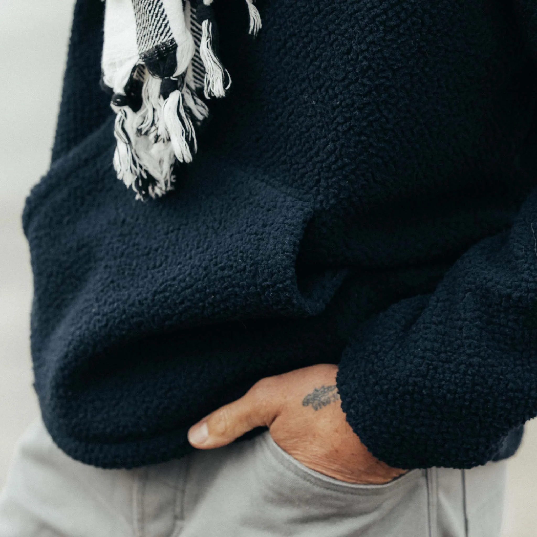 The Nomad Hoodie in Navy Sherpa sold by Taylor Stitch product image thumbnail 4