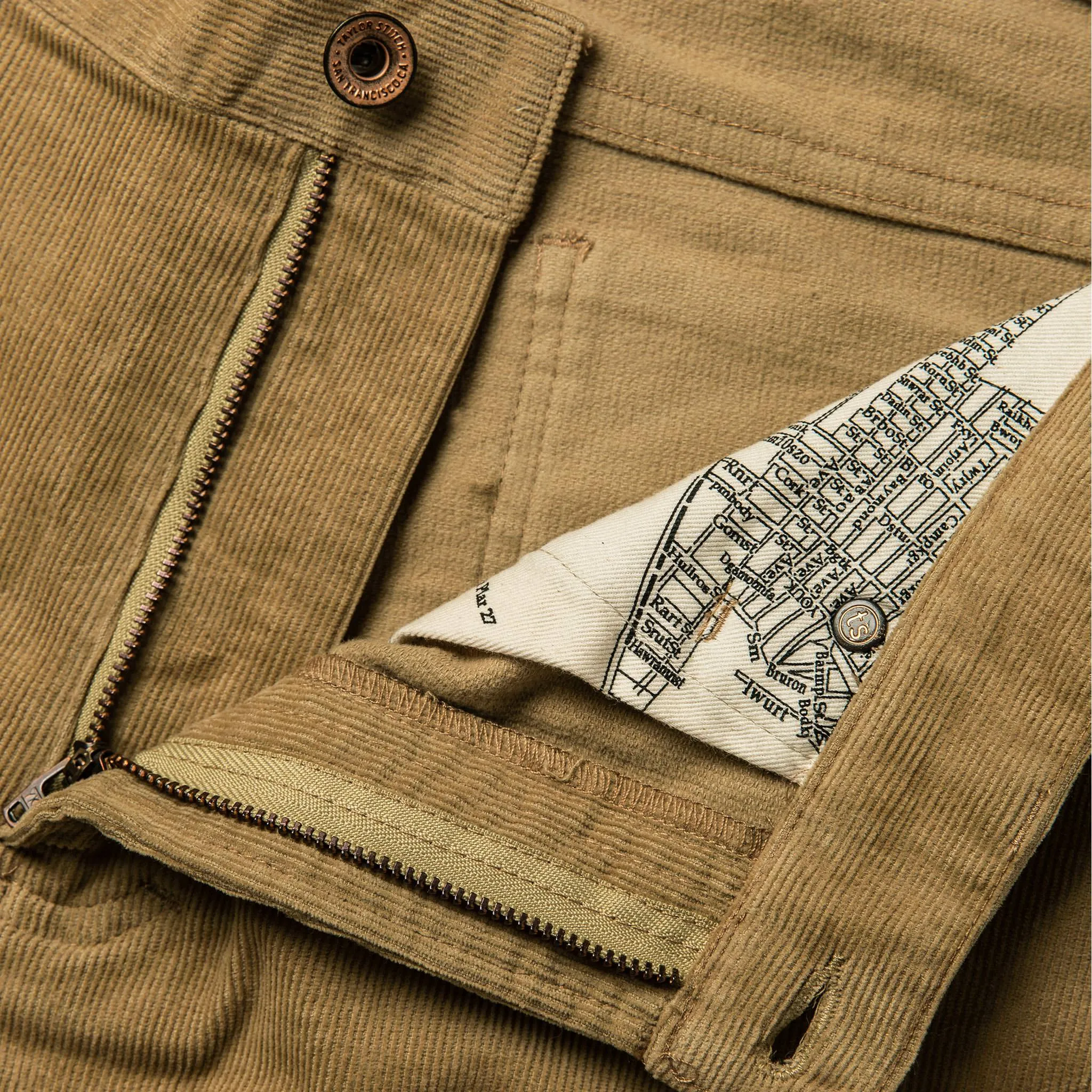 The Democratic All Day Pant in British Khaki Cord sold by Taylor Stitch product image thumbnail 5