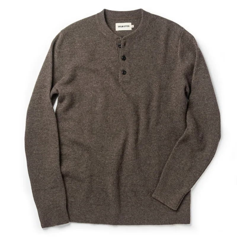The Hudson Sweater in Walnut sold by Taylor Stitch
