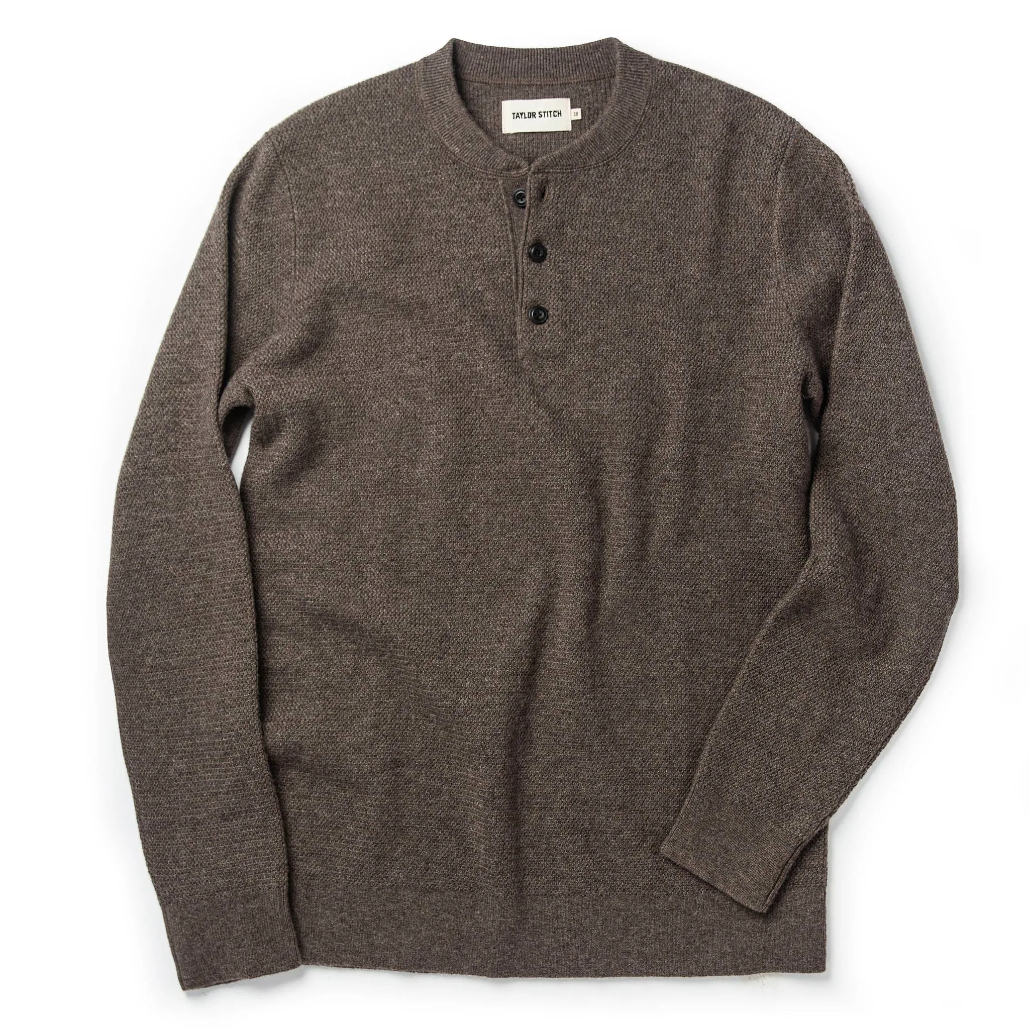 The Hudson Sweater in Walnut sold by Taylor Stitch