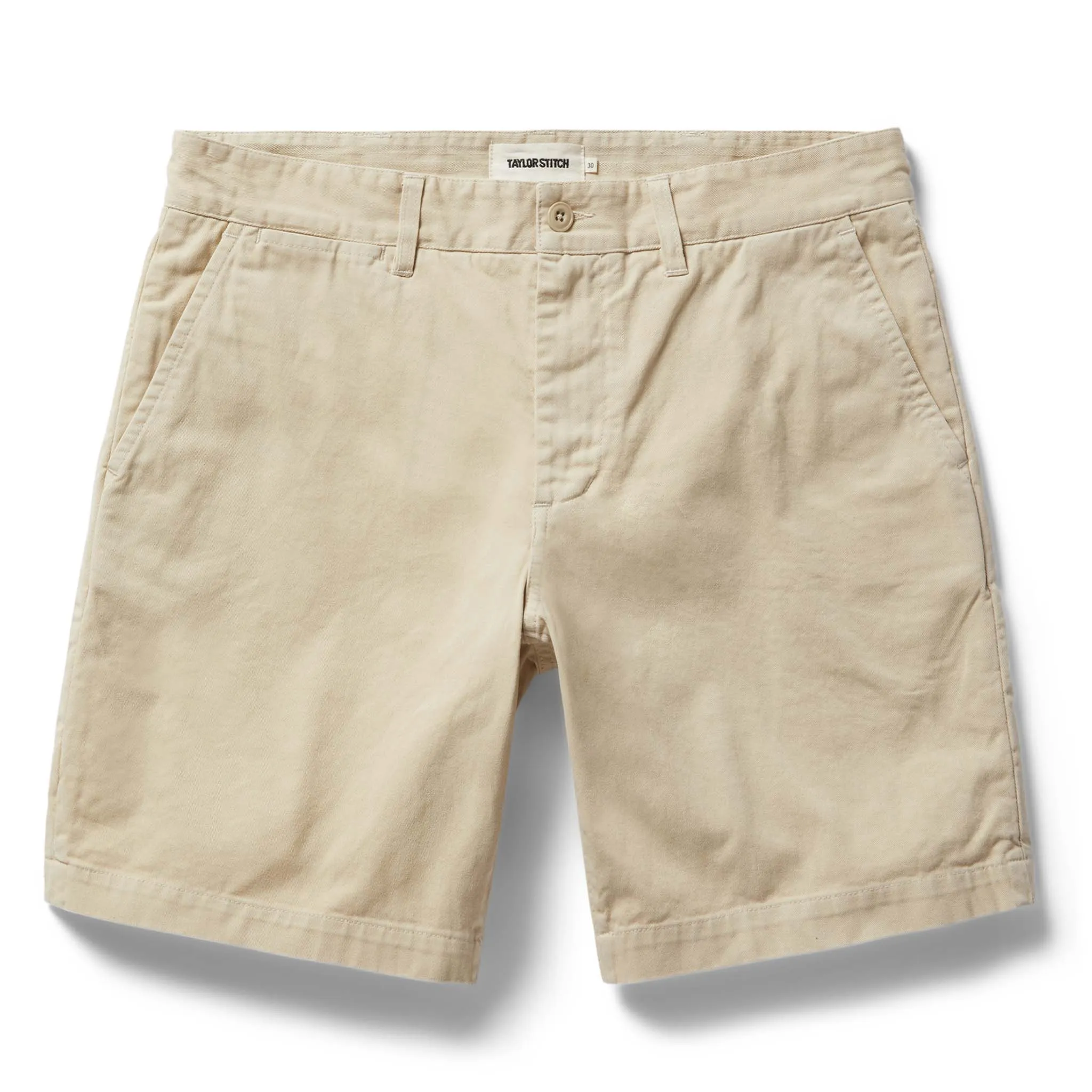 The Foundation Short in Organic Dune sold by Taylor Stitch