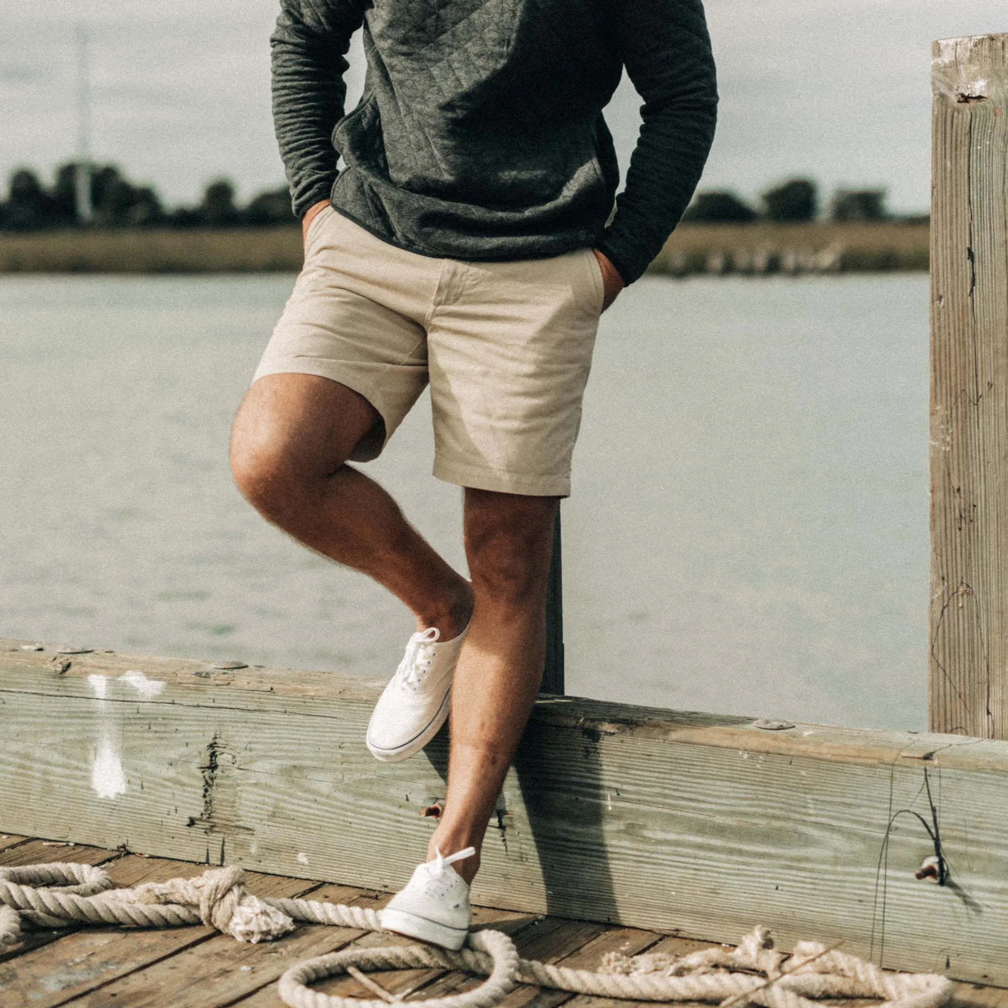 The Foundation Short in Organic Dune sold by Taylor Stitch product image thumbnail 2