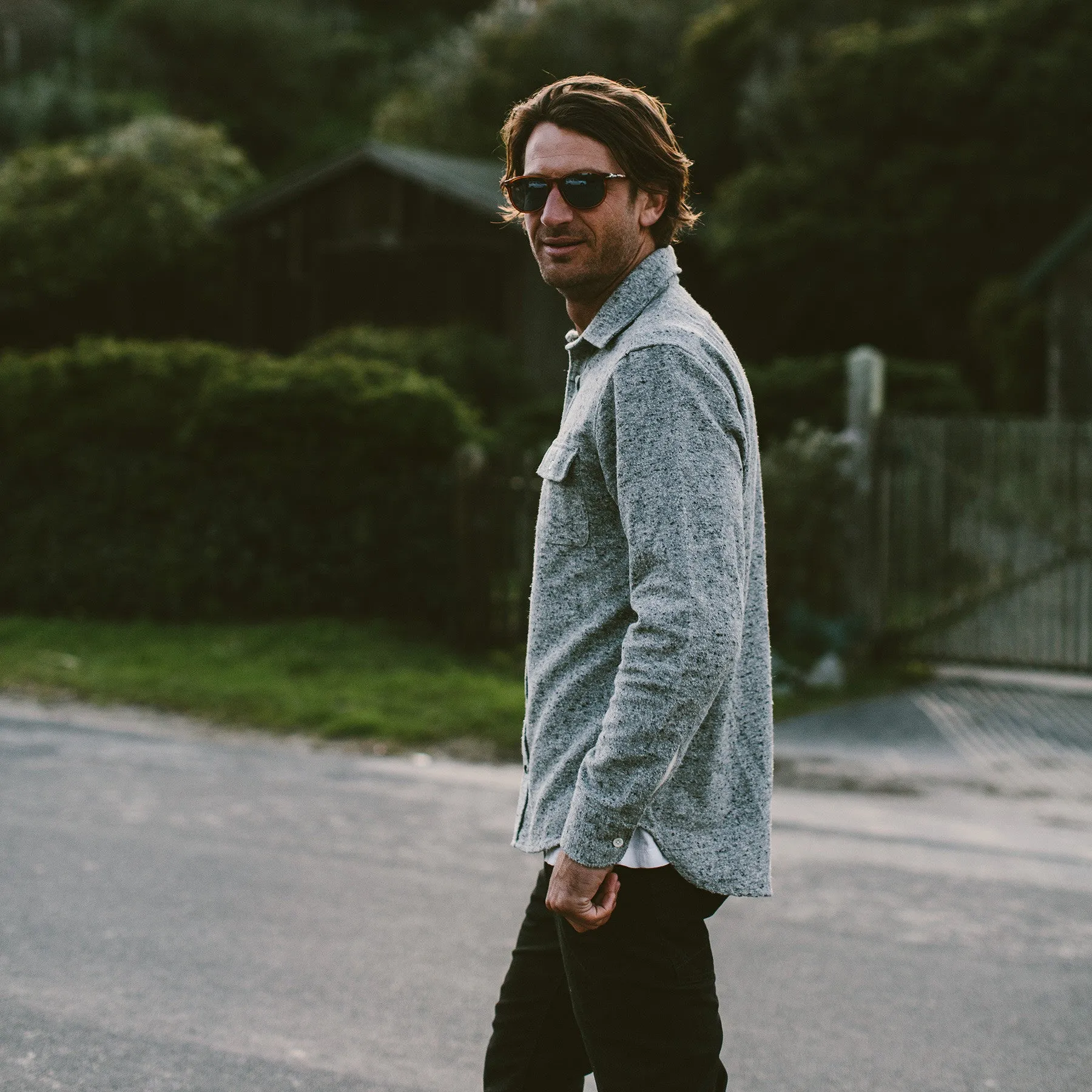 The Sun Down Shirt in Speckled Grey sold by Taylor Stitch product image thumbnail 3