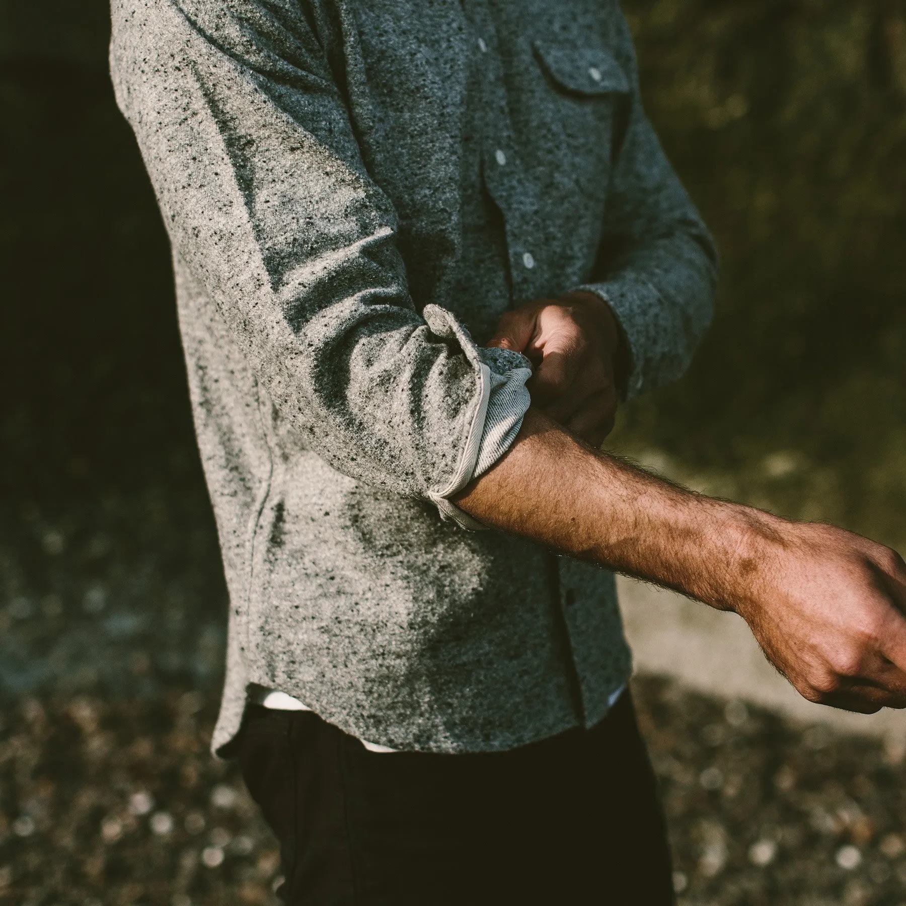The Sun Down Shirt in Speckled Grey sold by Taylor Stitch product image thumbnail 5