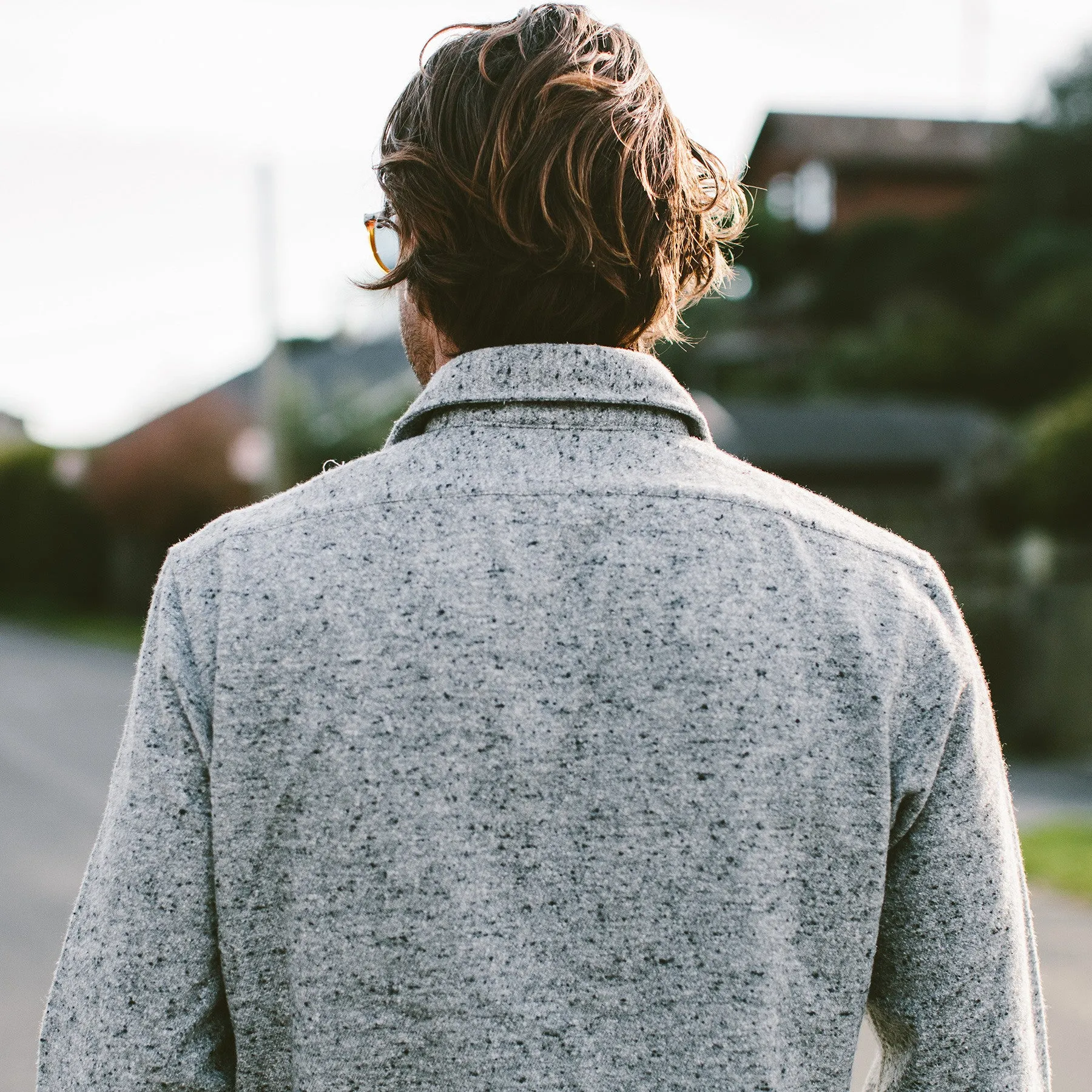 The Sun Down Shirt in Speckled Grey sold by Taylor Stitch product image thumbnail 4