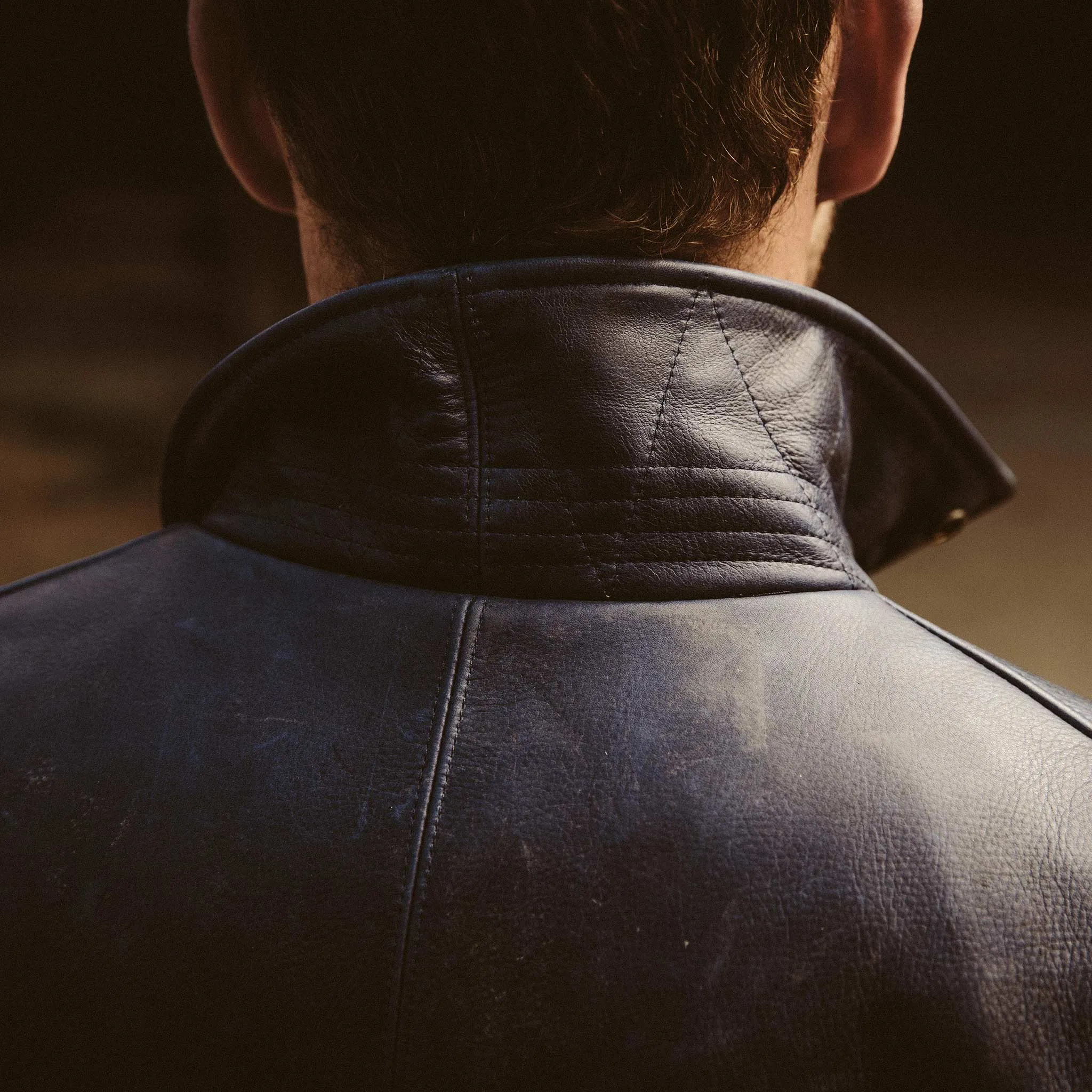 The Moto Jacket in Midnight Steerhide sold by Taylor Stitch product image thumbnail 5