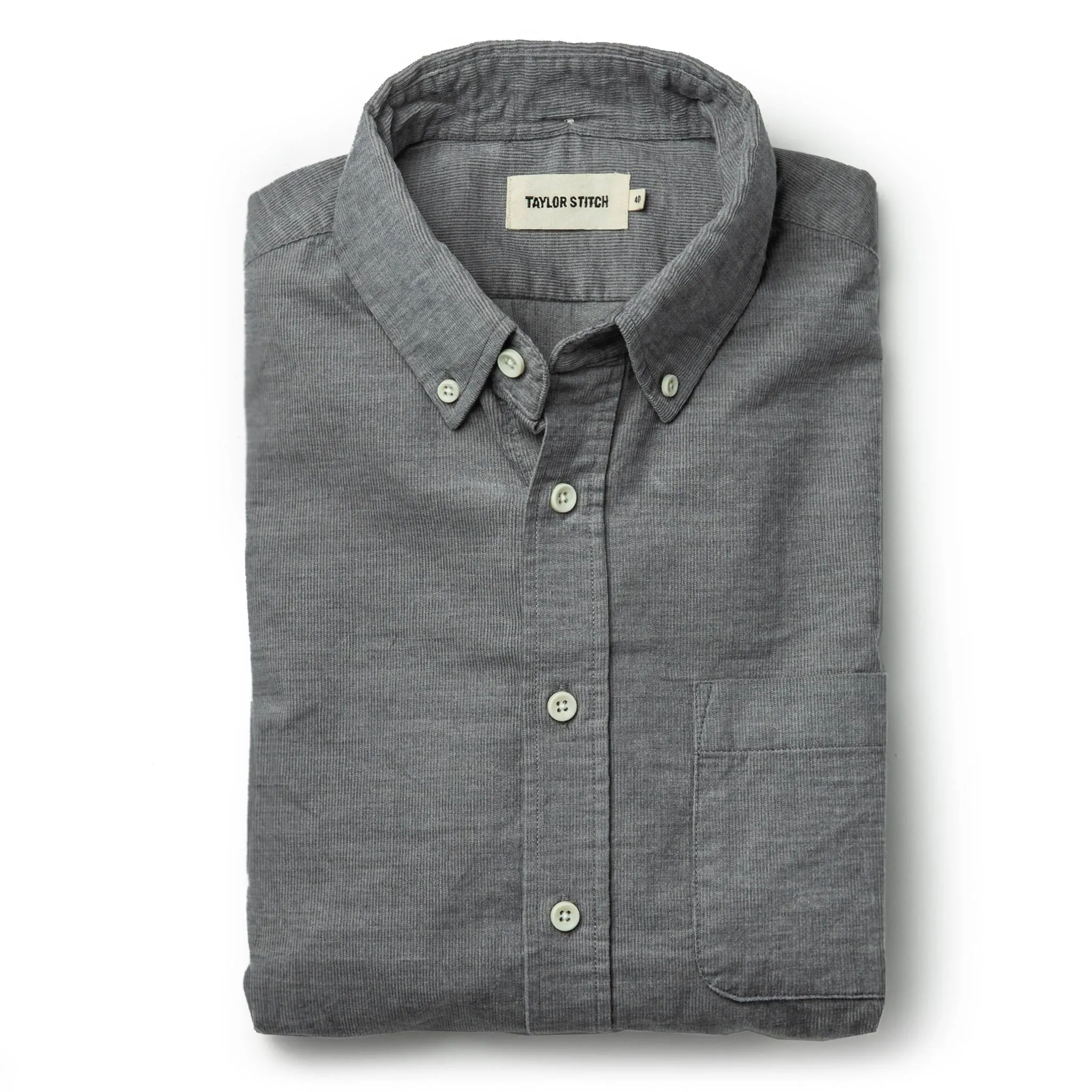 The Jack in Slate Cord sold by Taylor Stitch