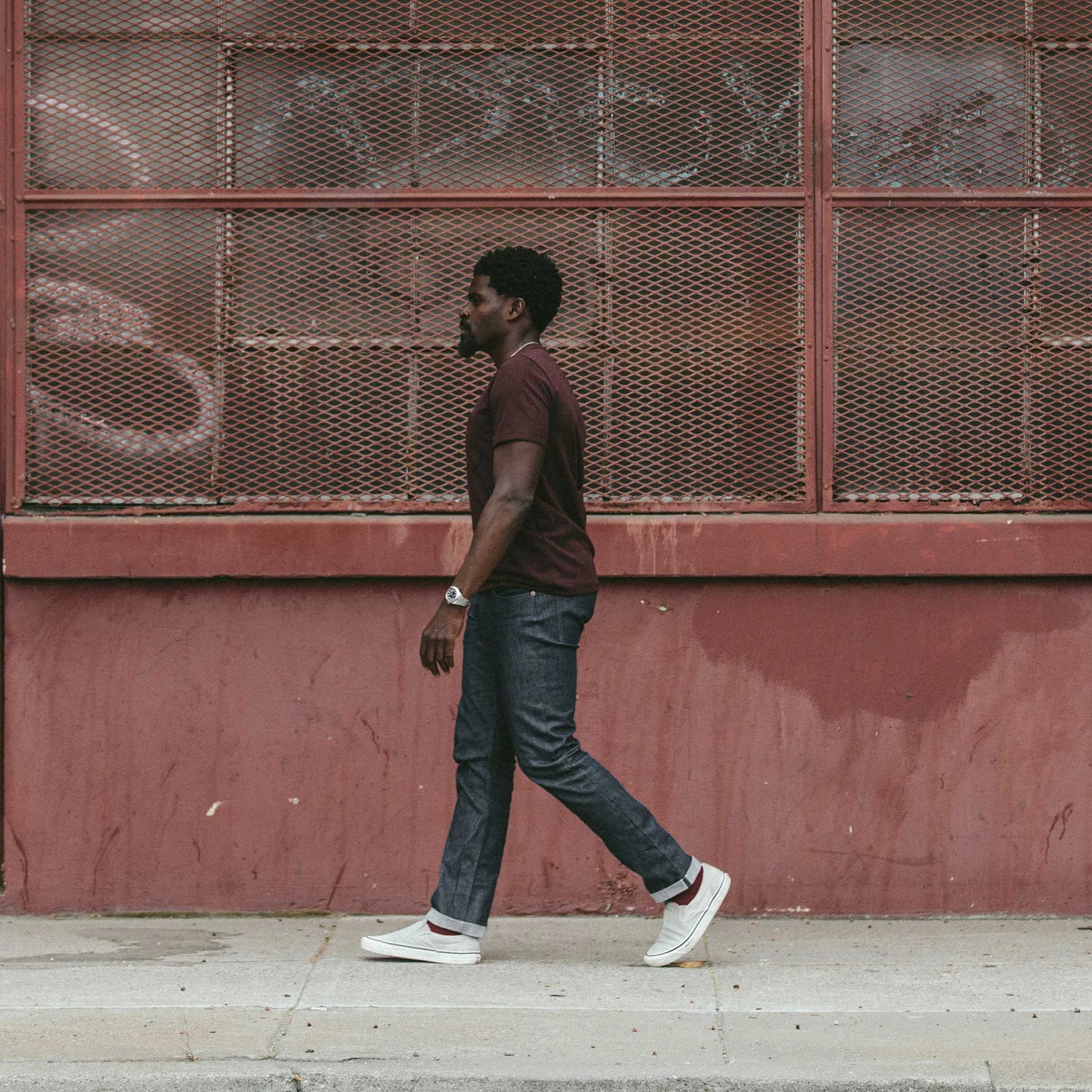 The Heavy Bag Tee in Burgundy sold by Taylor Stitch product image thumbnail 2