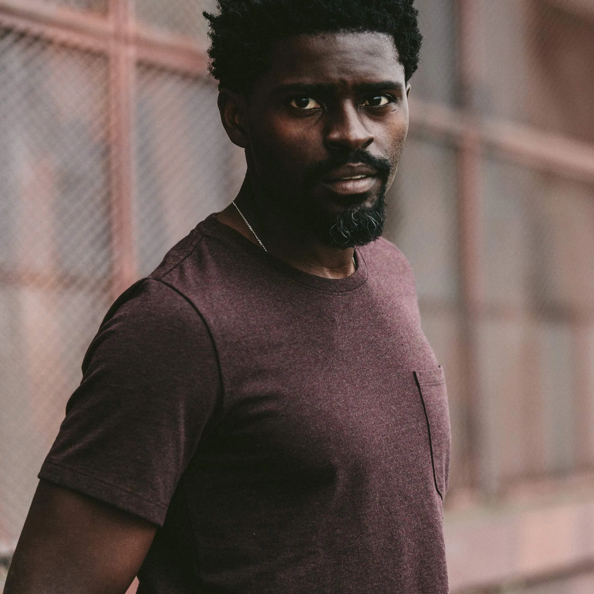 The Heavy Bag Tee in Burgundy sold by Taylor Stitch product image thumbnail 5