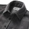 The Utility Shirt in Dark Charcoal Crepe Cord sold by Taylor Stitch