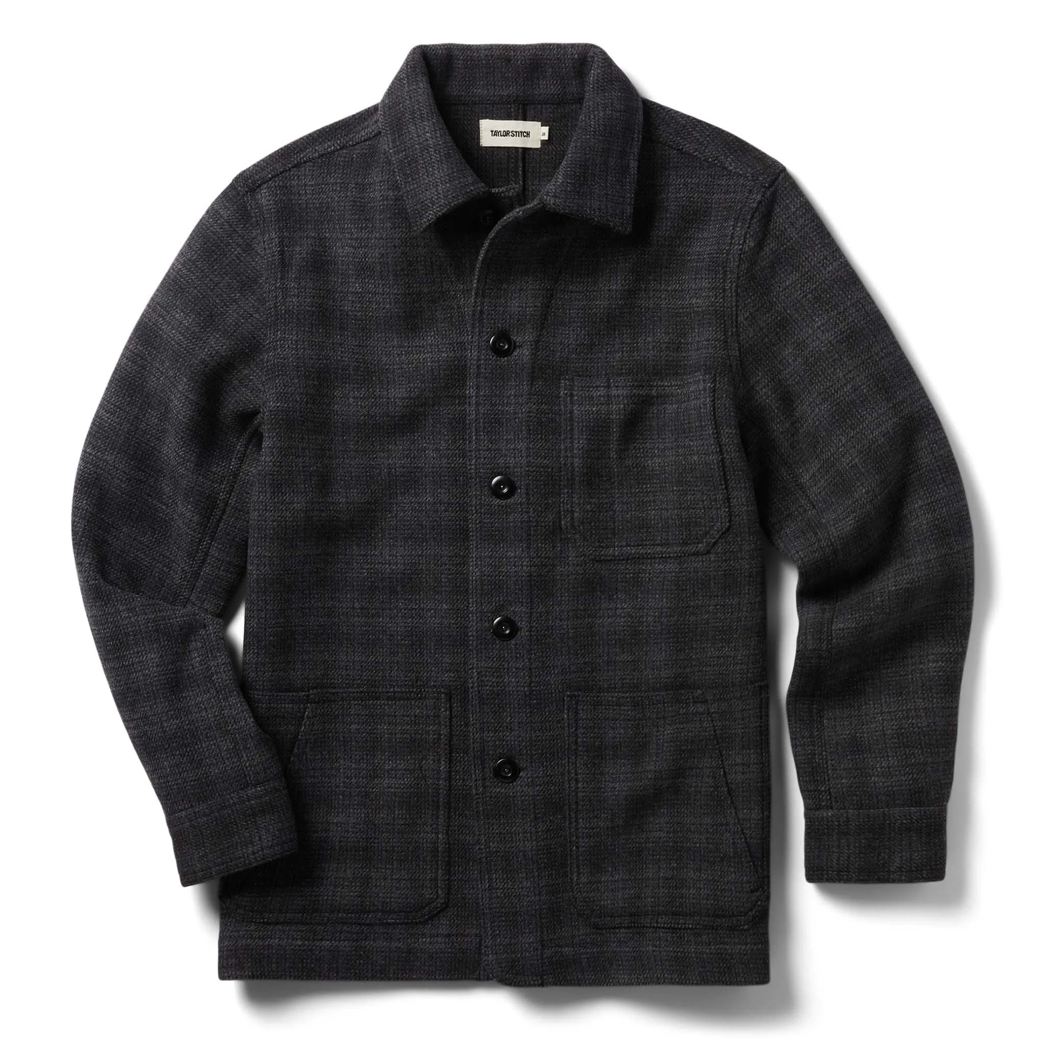 The Ojai Jacket in Ash Plaid Wool sold by Taylor Stitch