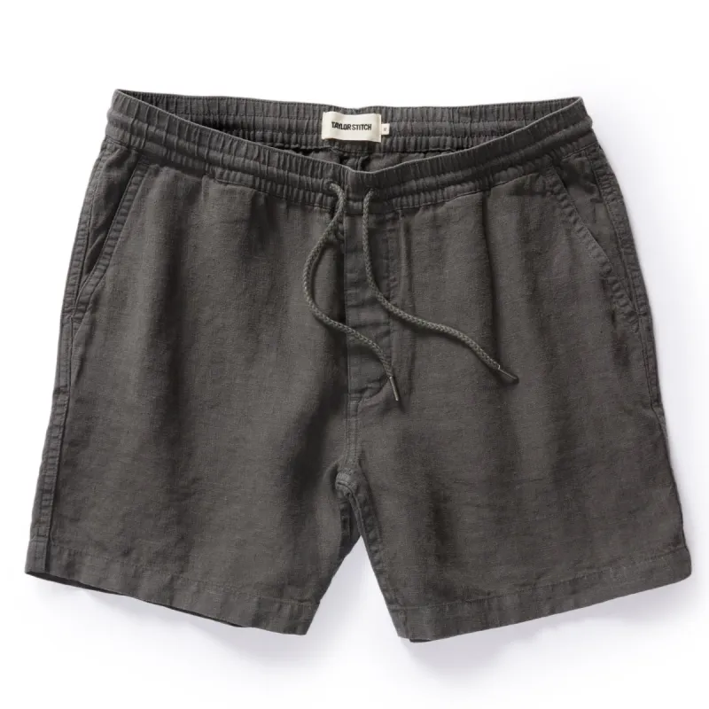 The Apres Short in Granite Hemp sold by Taylor Stitch