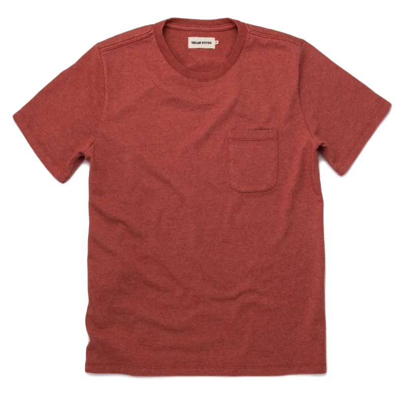 The Heavy Bag Tee in Washed Rust sold by Taylor Stitch