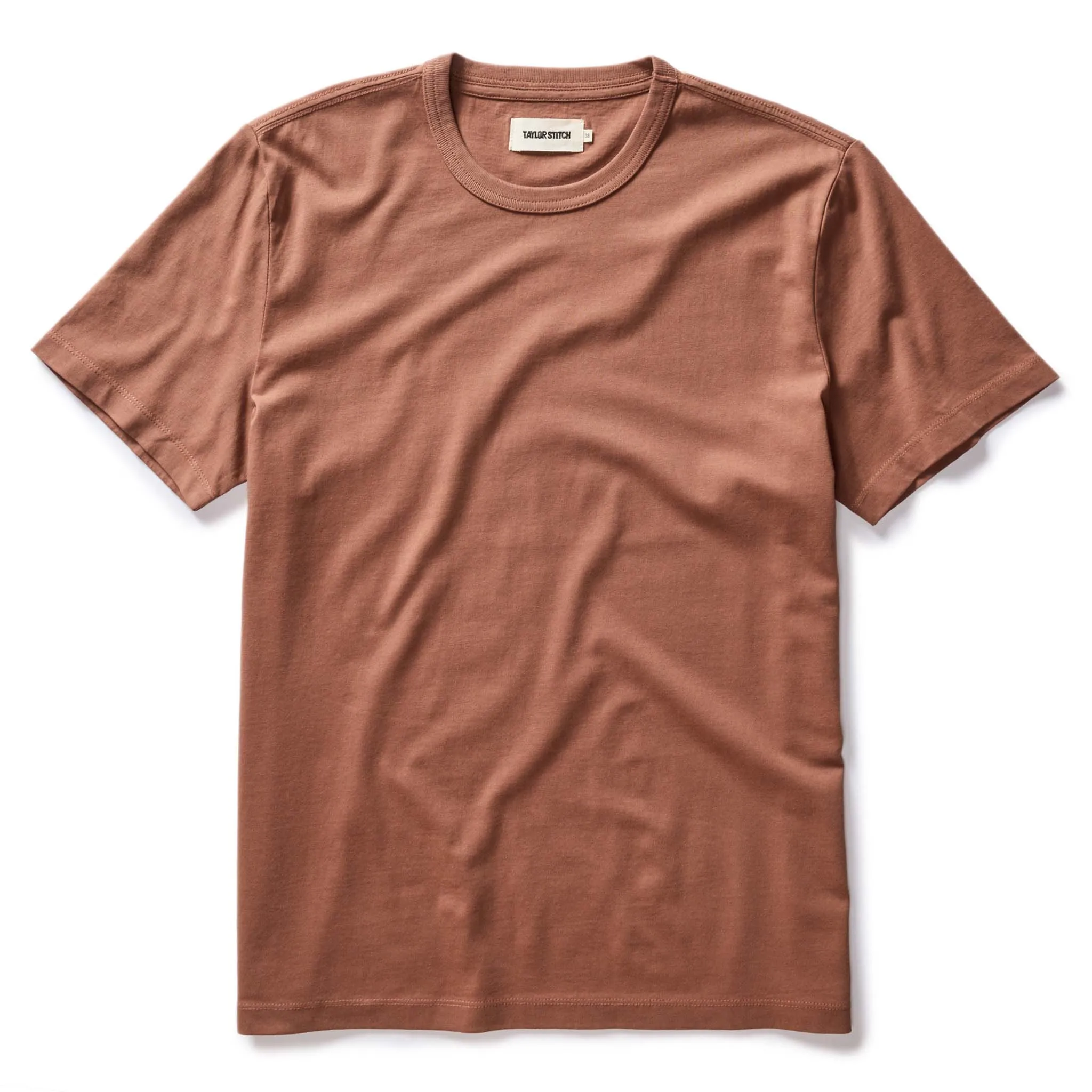 The Organic Cotton Tee in Faded Brick sold by Taylor Stitch