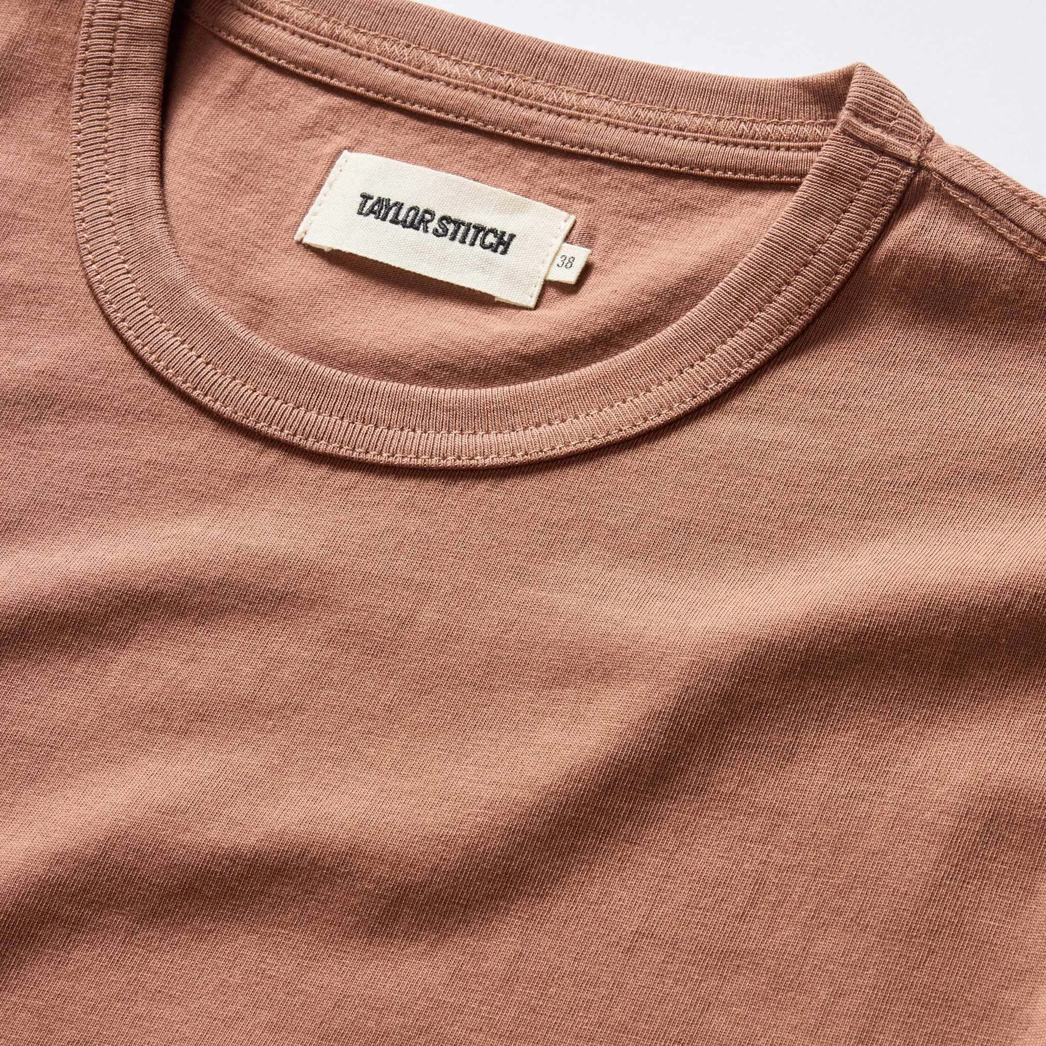 The Organic Cotton Tee in Faded Brick sold by Taylor Stitch product image thumbnail 4