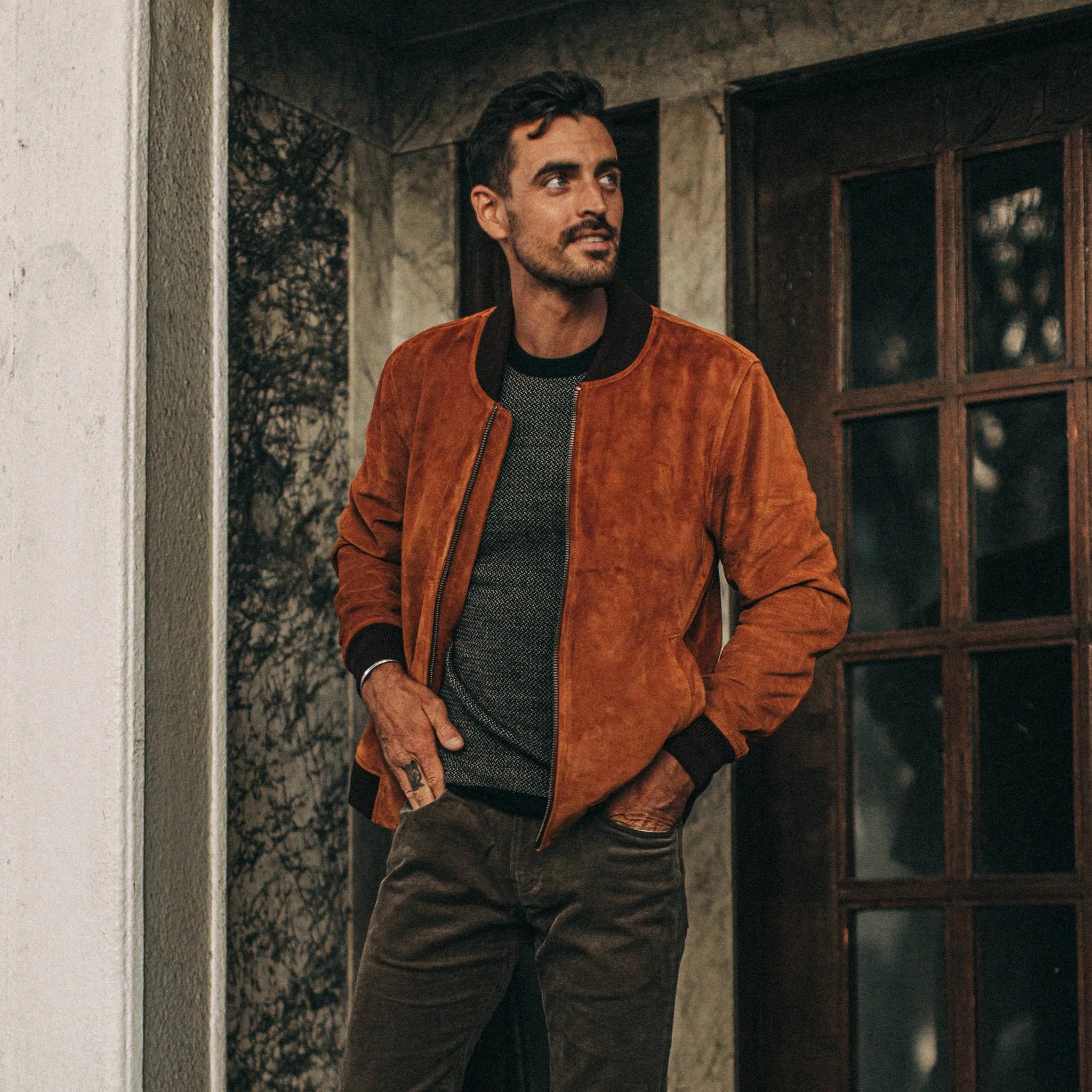 The Bomber Jacket in Whiskey Suede sold by Taylor Stitch product image thumbnail 2