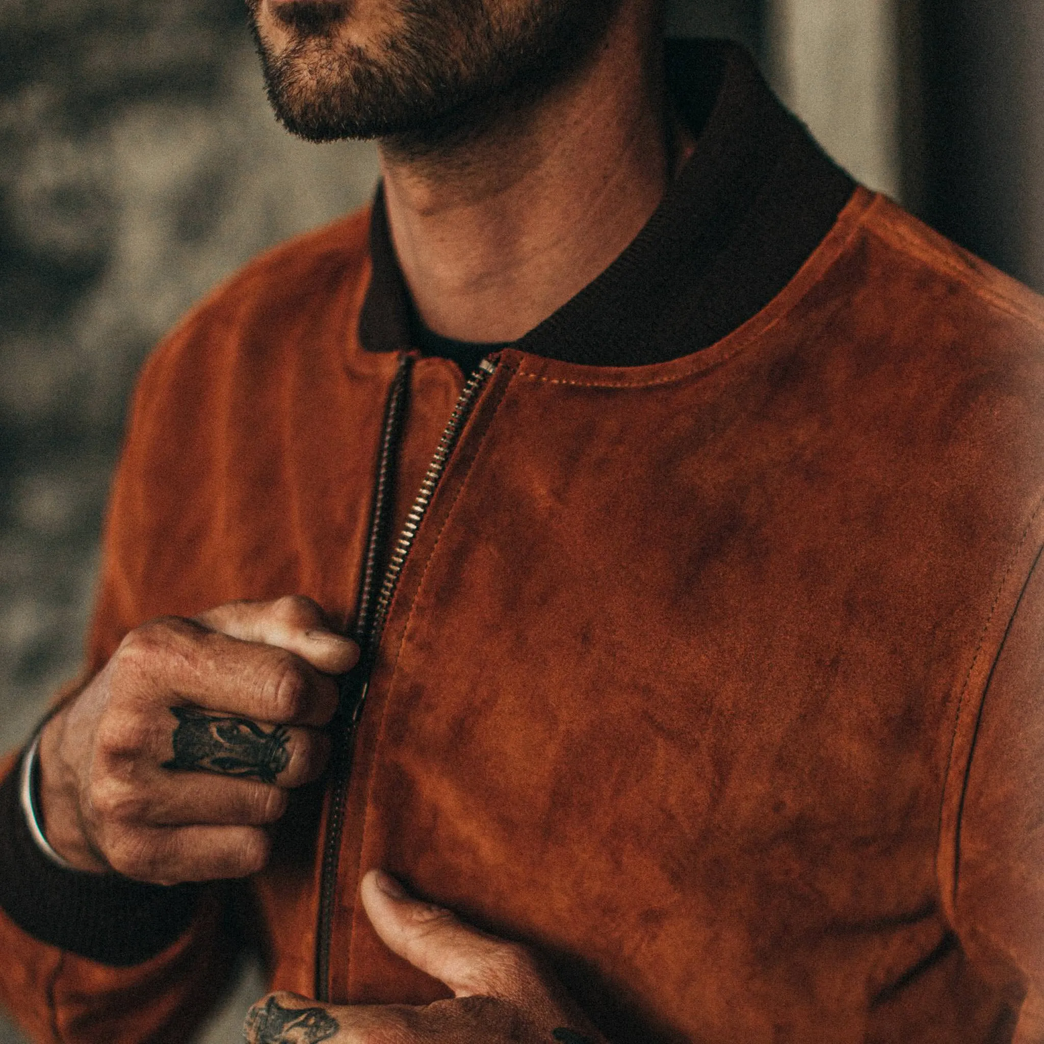 The Bomber Jacket in Whiskey Suede sold by Taylor Stitch product image thumbnail 3