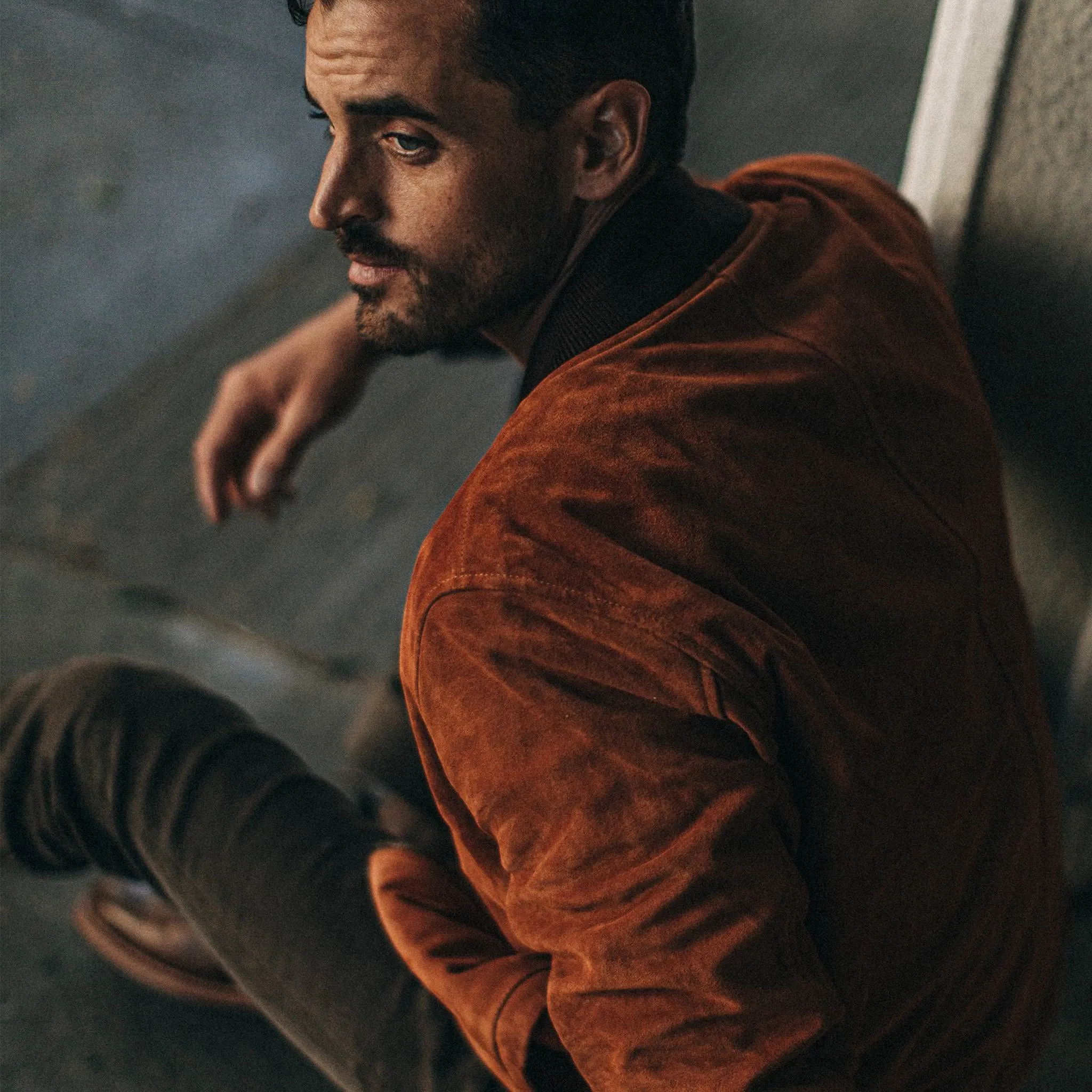 The Bomber Jacket in Whiskey Suede sold by Taylor Stitch product image thumbnail 5