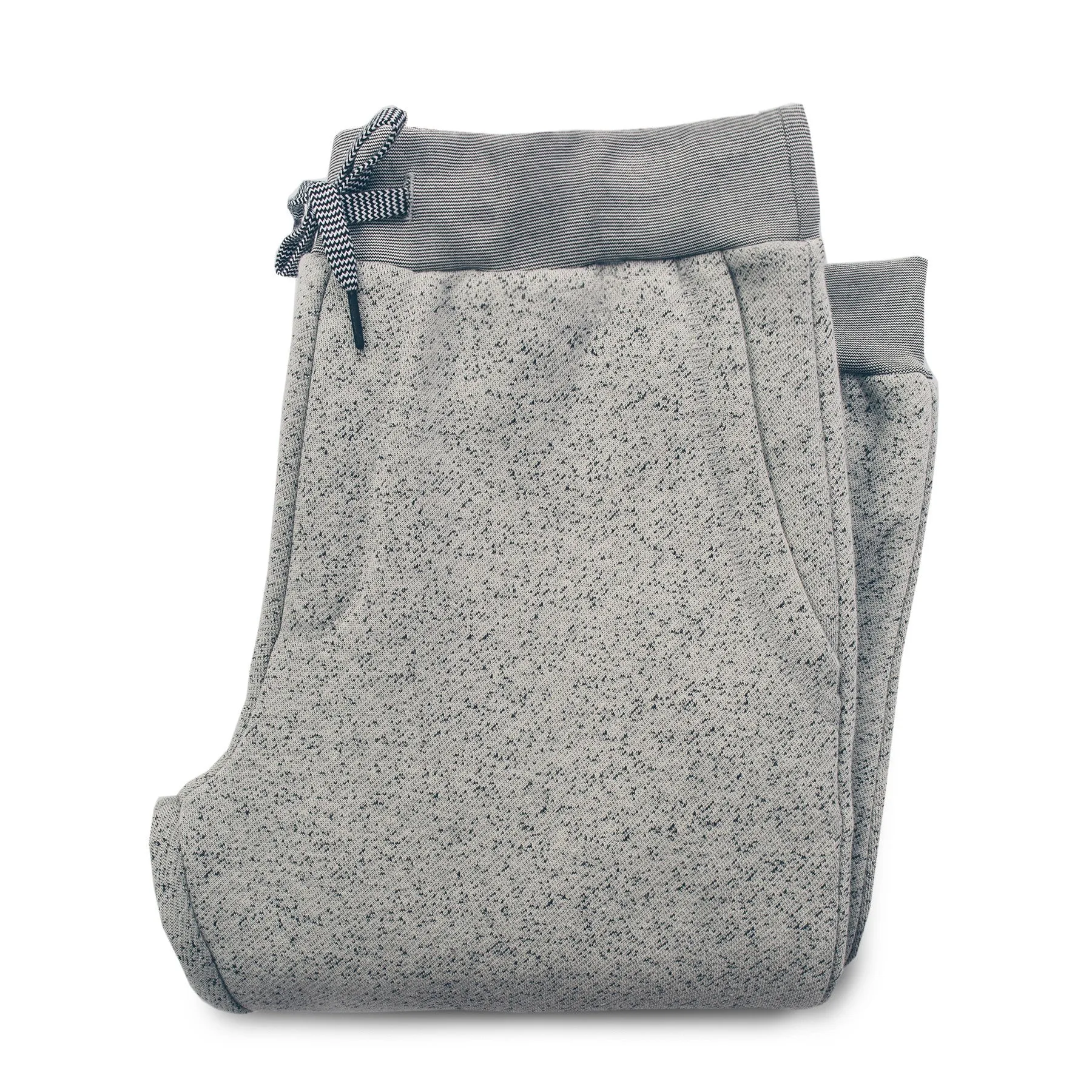 The Travel Pant in White Fleck Fleece sold by Taylor Stitch