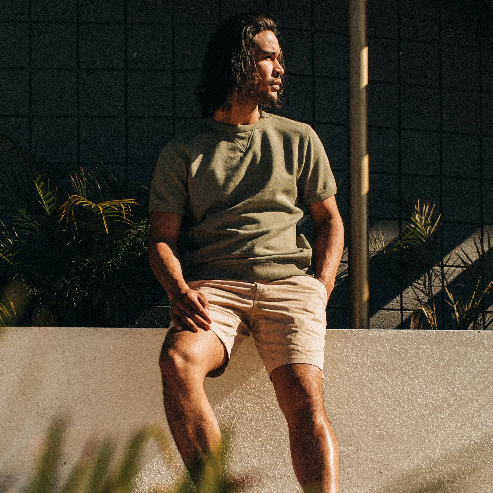 The Foundation Short in Khaki Twill sold by Taylor Stitch product image thumbnail 4