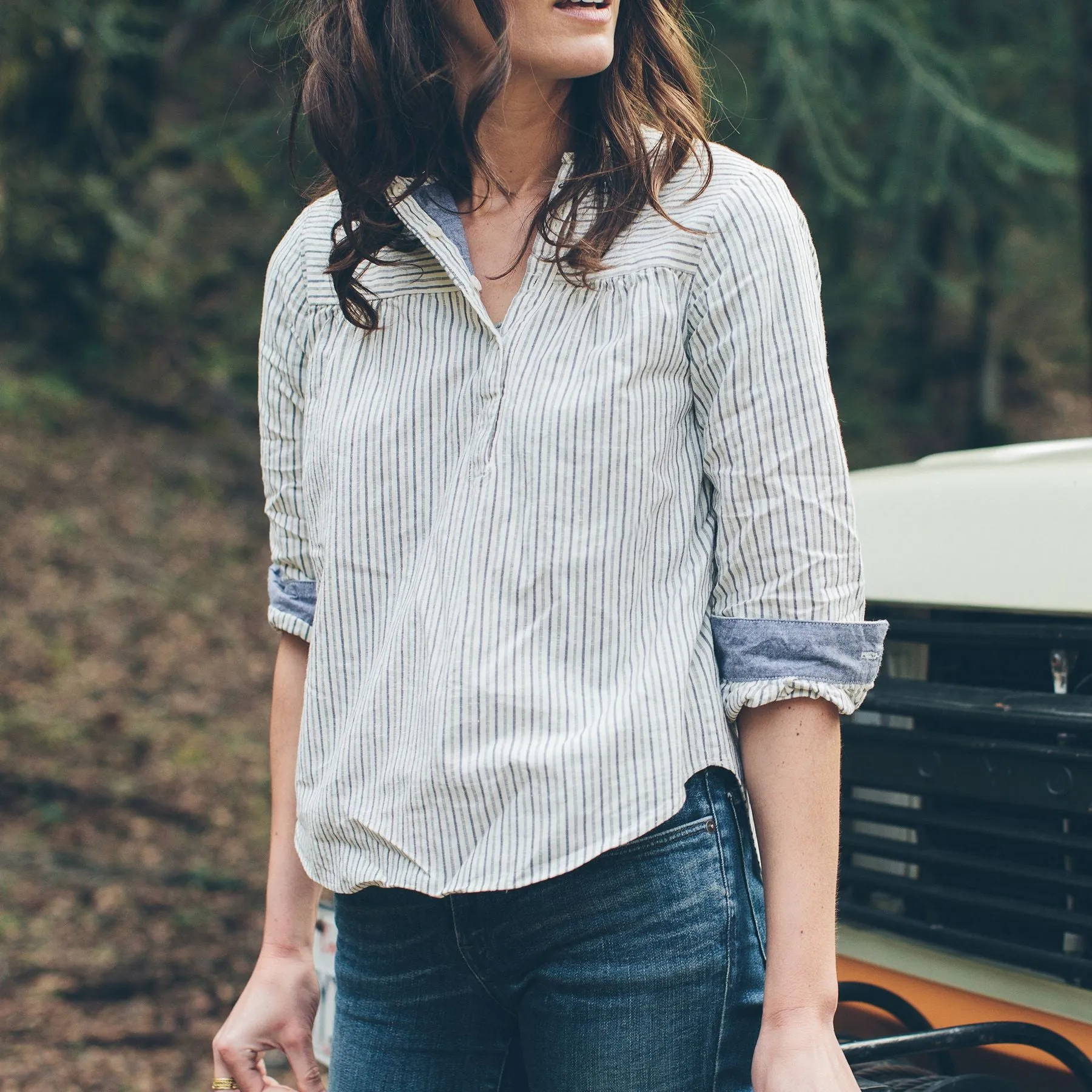 The Parker in Indigo Stripe sold by Taylor Stitch product image thumbnail 2