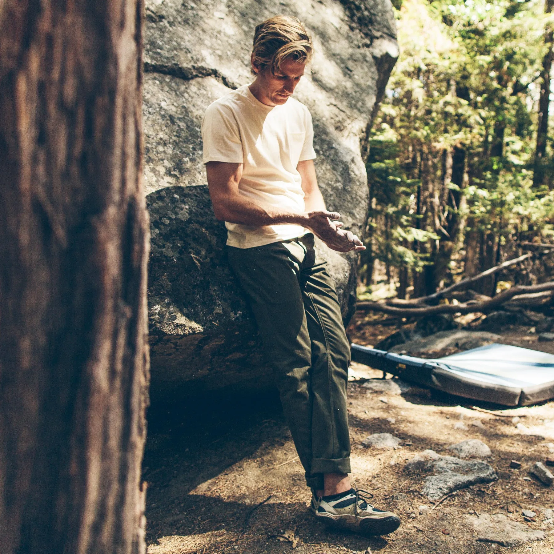 The Camp Pant in Olive Drab Herringbone sold by Taylor Stitch product image thumbnail 5