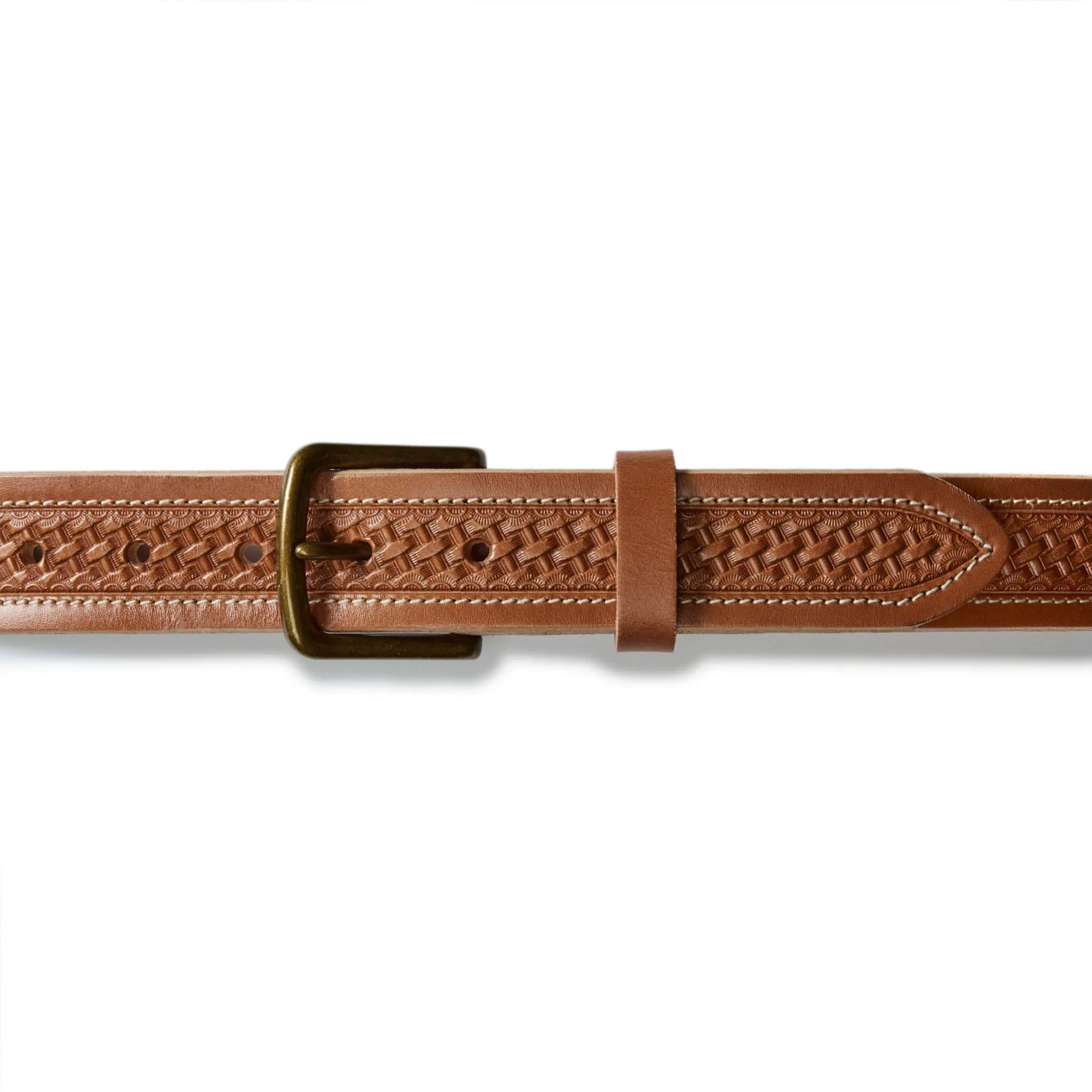 The Tooled Belt in Saddle Tan sold by Taylor Stitch product image thumbnail 4