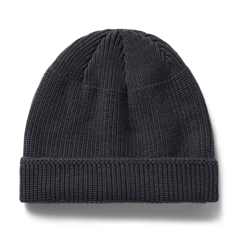The Rib Beanie in Granite sold by Taylor Stitch