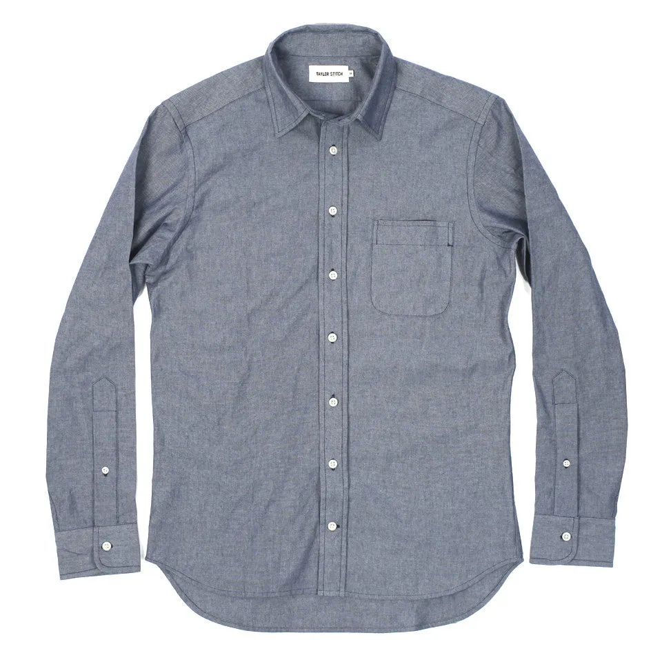 The California in Dark Blue Everyday Chambray sold by Taylor Stitch product image thumbnail 3